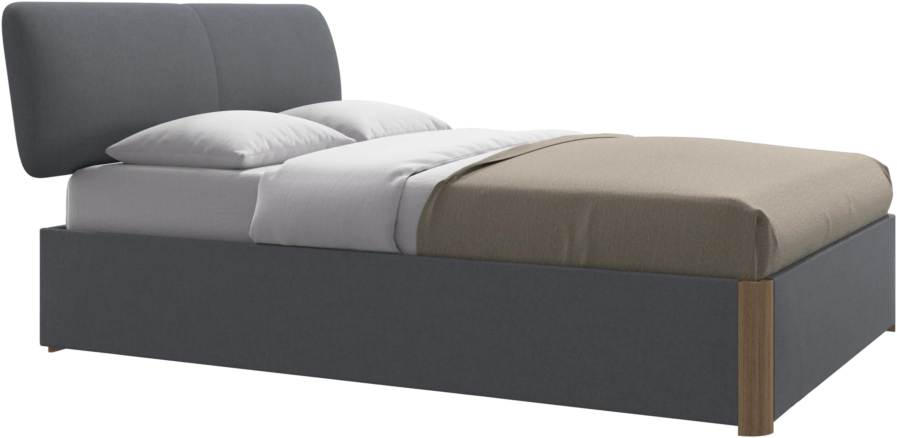 Element Bett, kopfteil bettmontiert, mit Lattenrost, exkl. Matratze