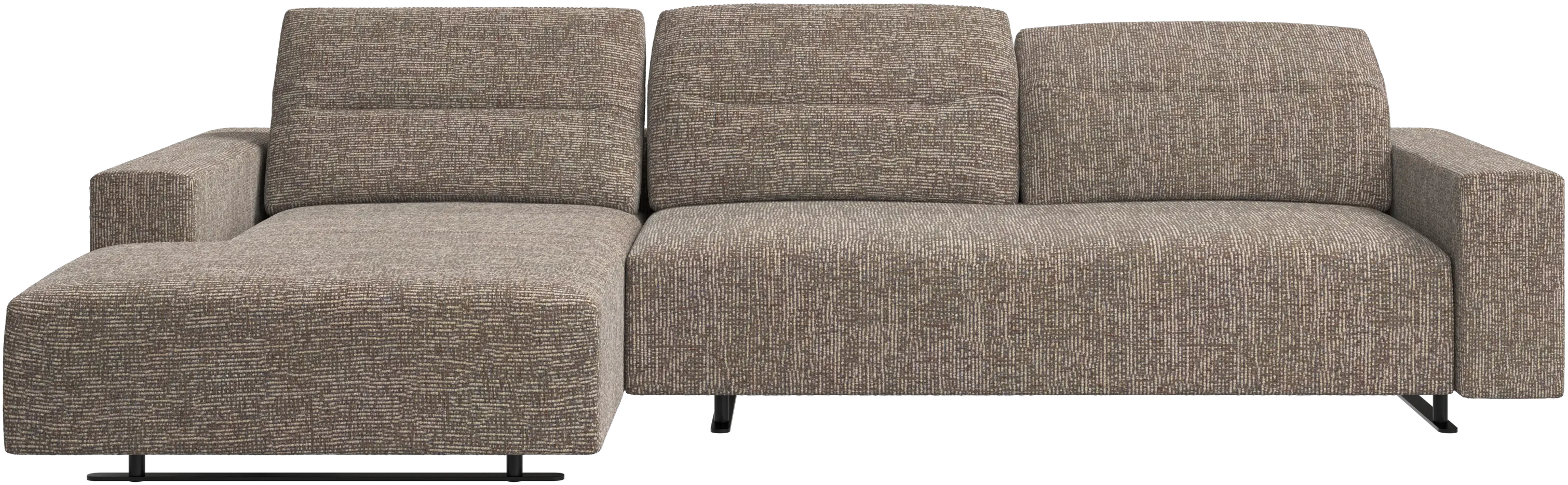 Hampton Sofa mit verstellbarem Rückenpolster, Ruhemodul und Staufach an beiden Seiten