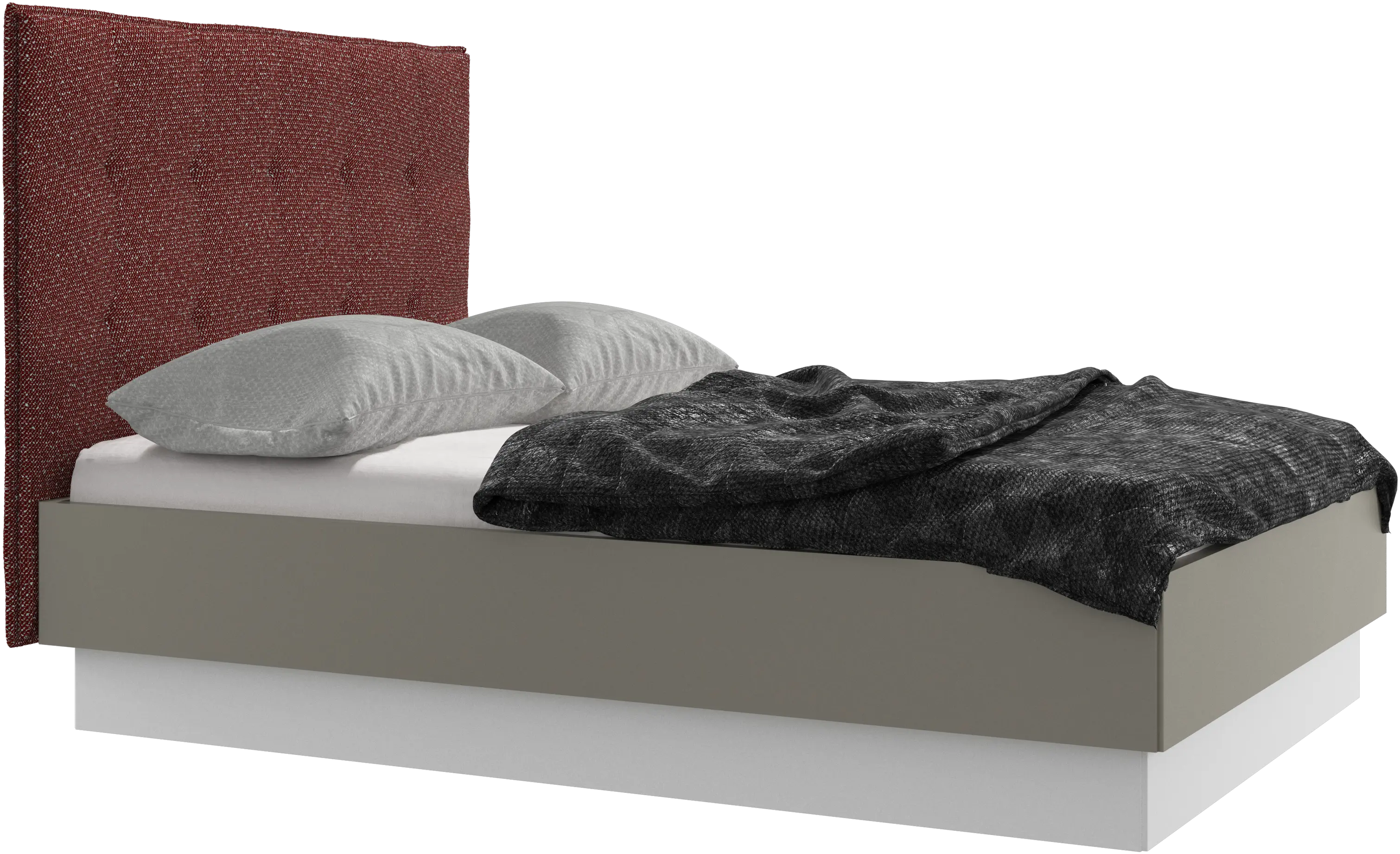 Lugano storage bed with lift-up frame and slats, excl. mattress
