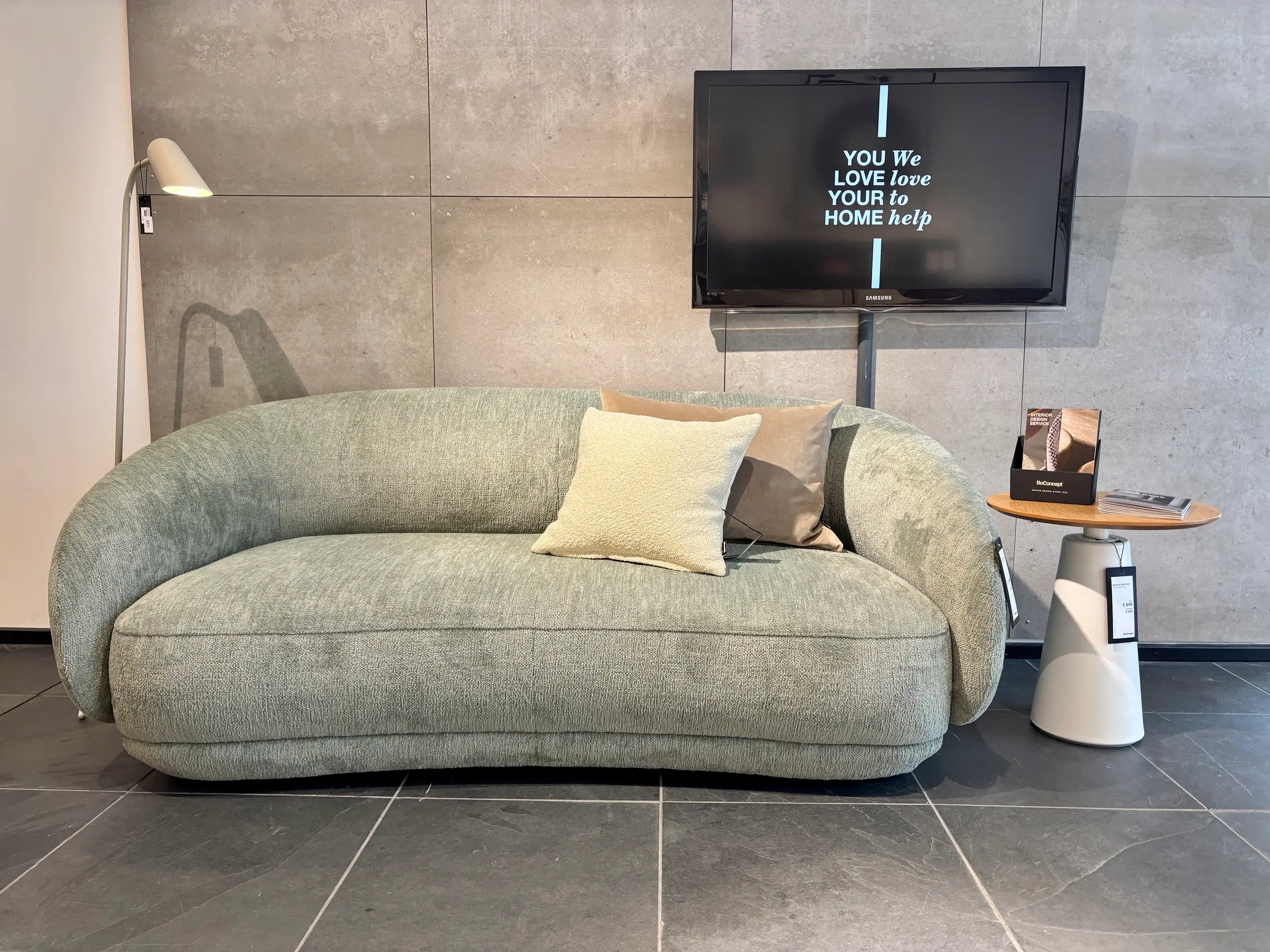 Sofas Bolzano 2.5-seat sofa - Green Lucca Fabric