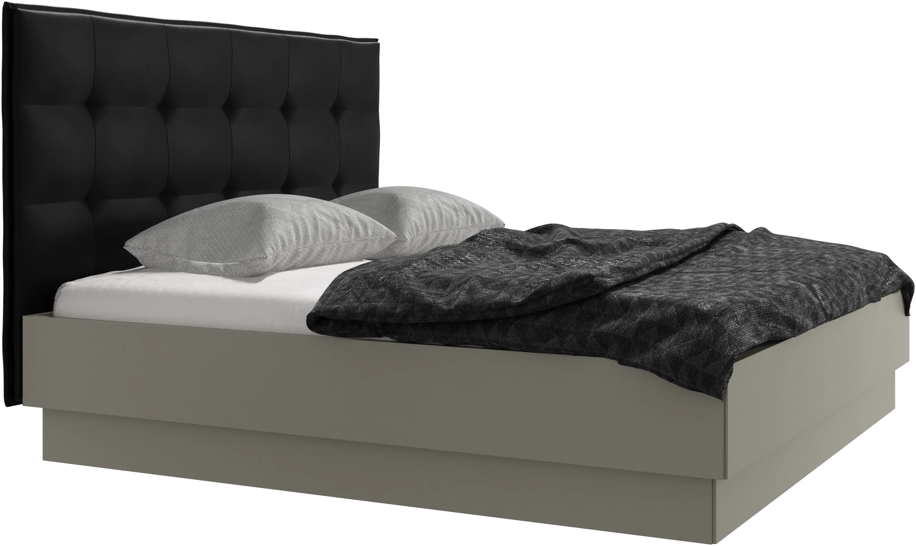 Lugano storage bed with lift-up frame and slats, excl. mattress