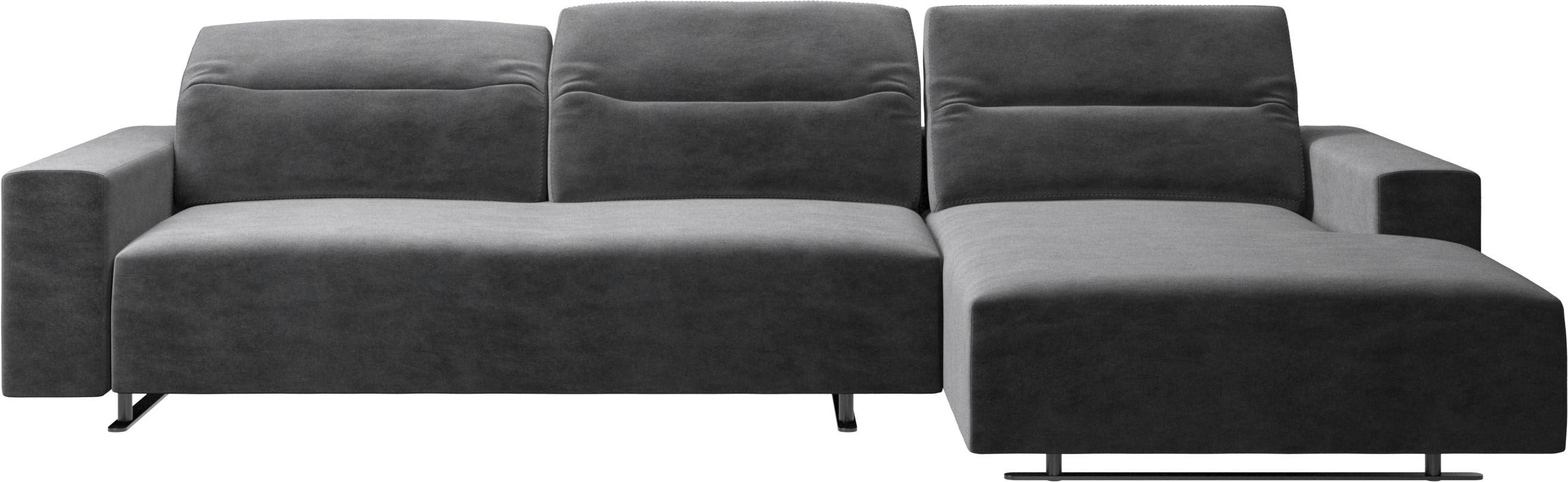 Hampton sofa with adjustable back and resting unit right side