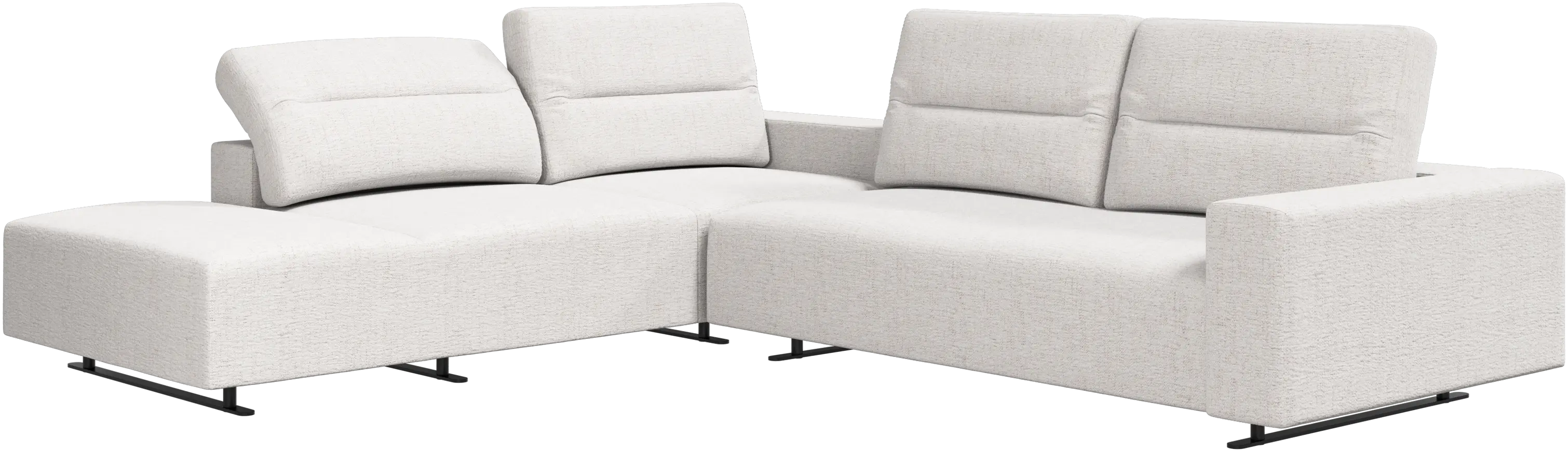 Hampton corner sofa with adjustable back and lounging unit