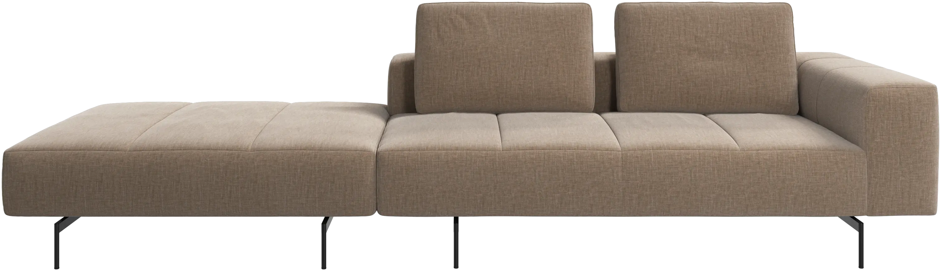 Amsterdam sofa with footstool on left side