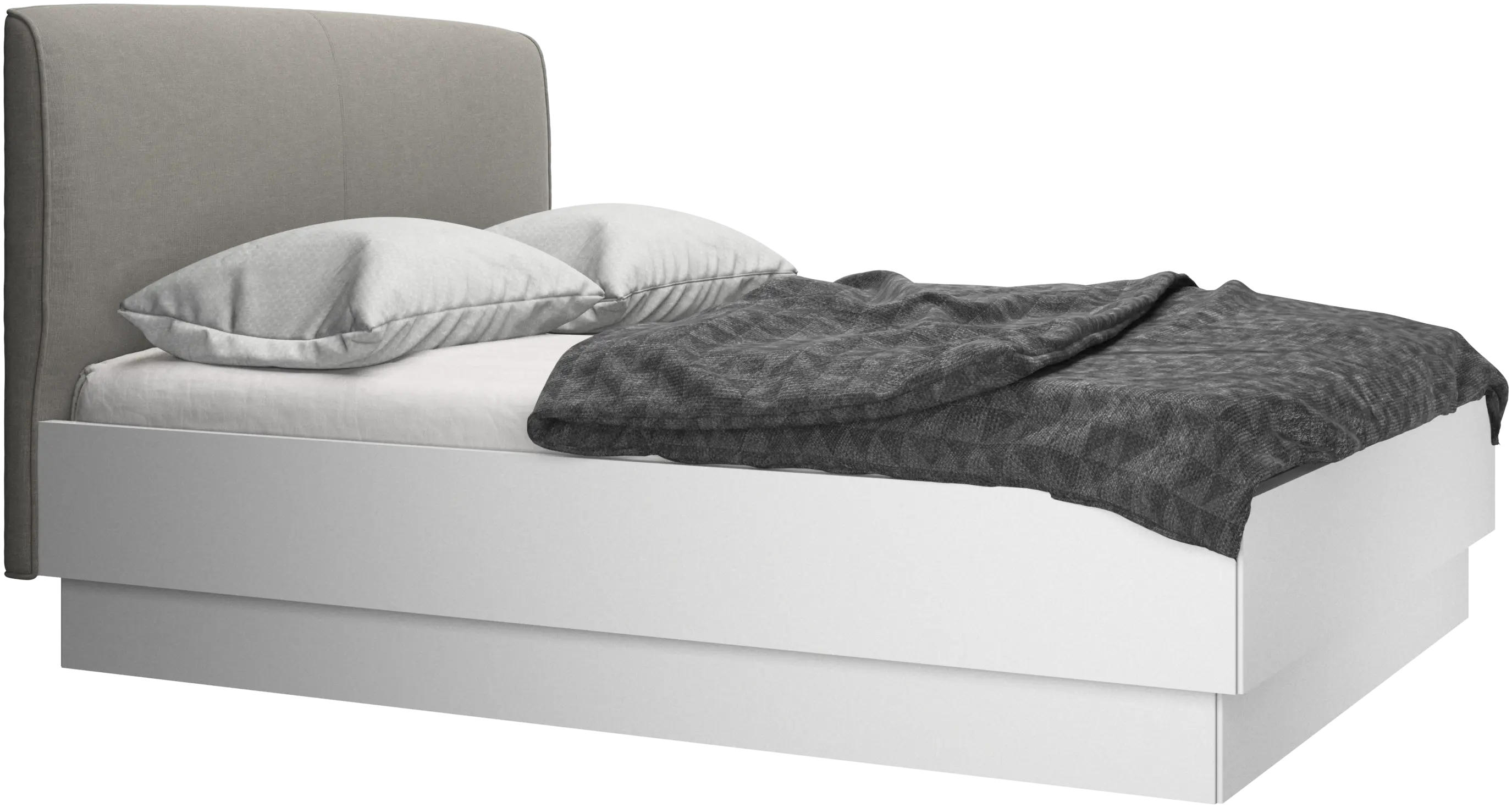 Houston, gepolstertes bett mit stauraum