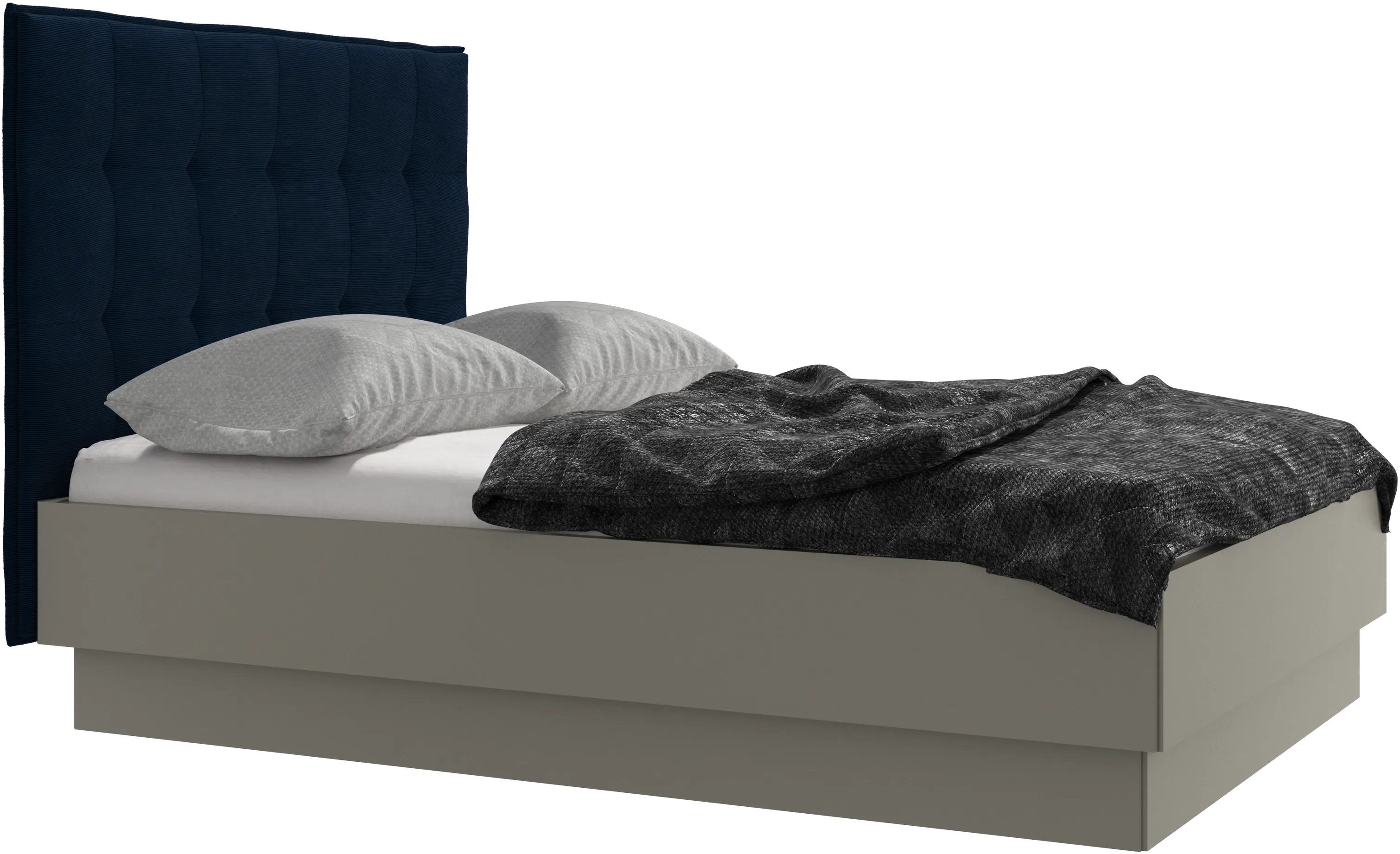 Lugano storage bed with lift-up frame and slats, excl. mattress