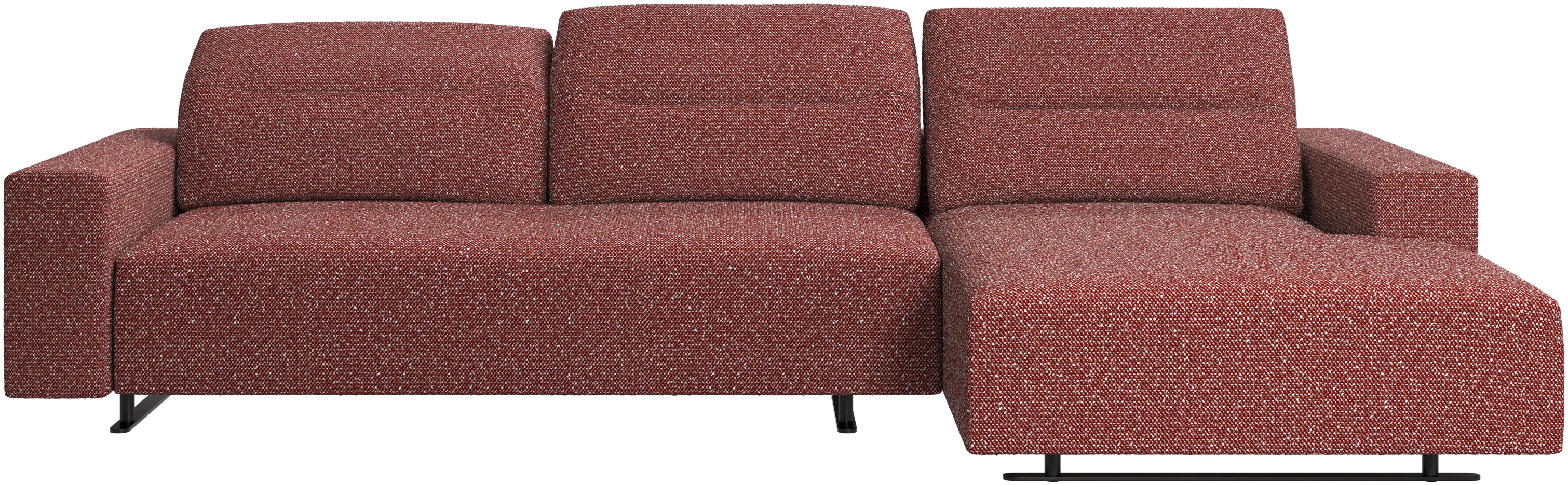 Hampton sofa with adjustable back, resting unit and storage both sides