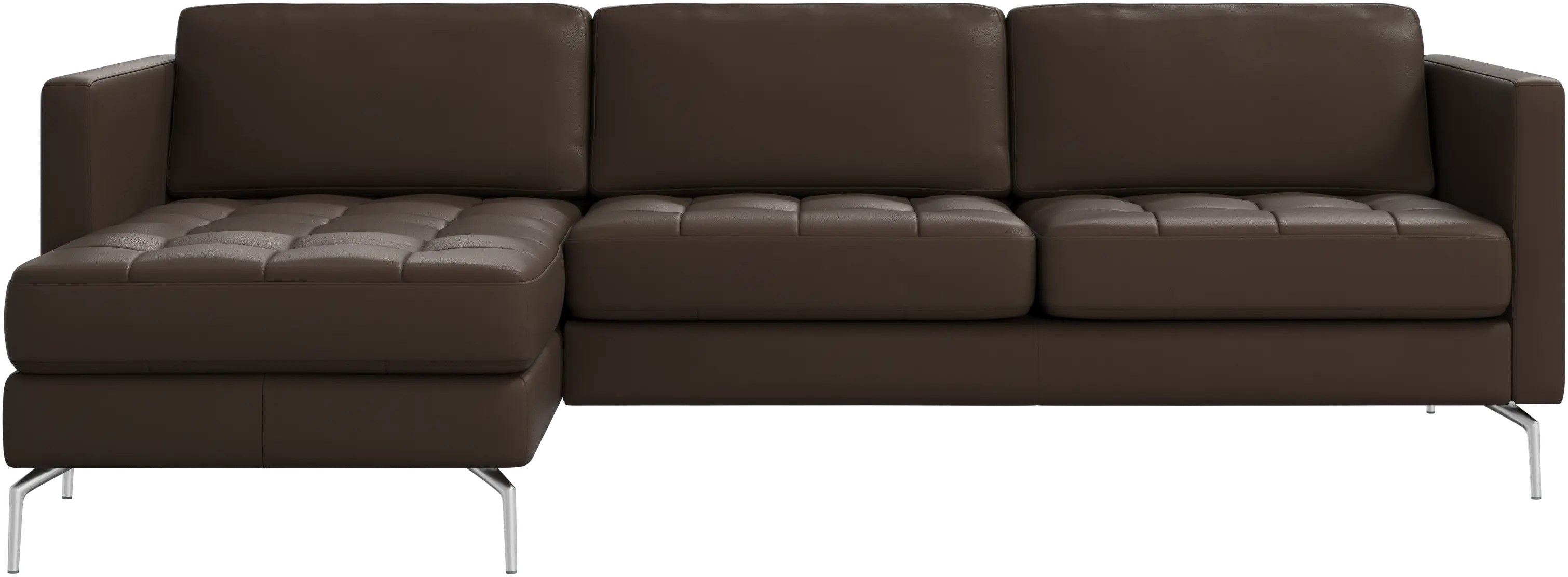 Canapé Osaka avec chaise longue, assise capitonnée