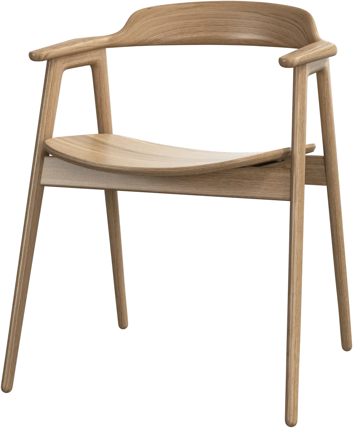 Seoul dining chair, natural oak veneer
