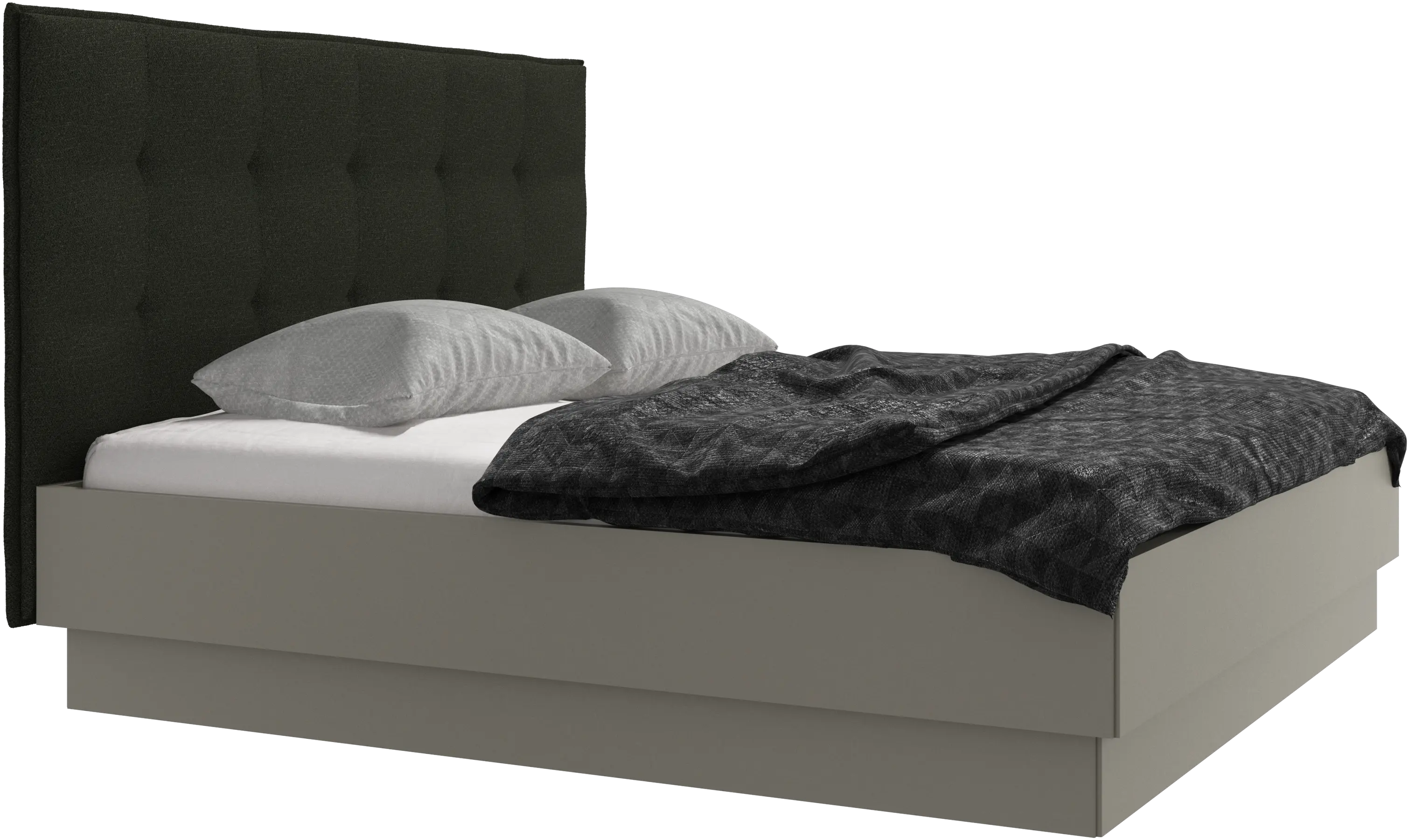 Lugano storage bed with lift-up frame and slats, excl. mattress