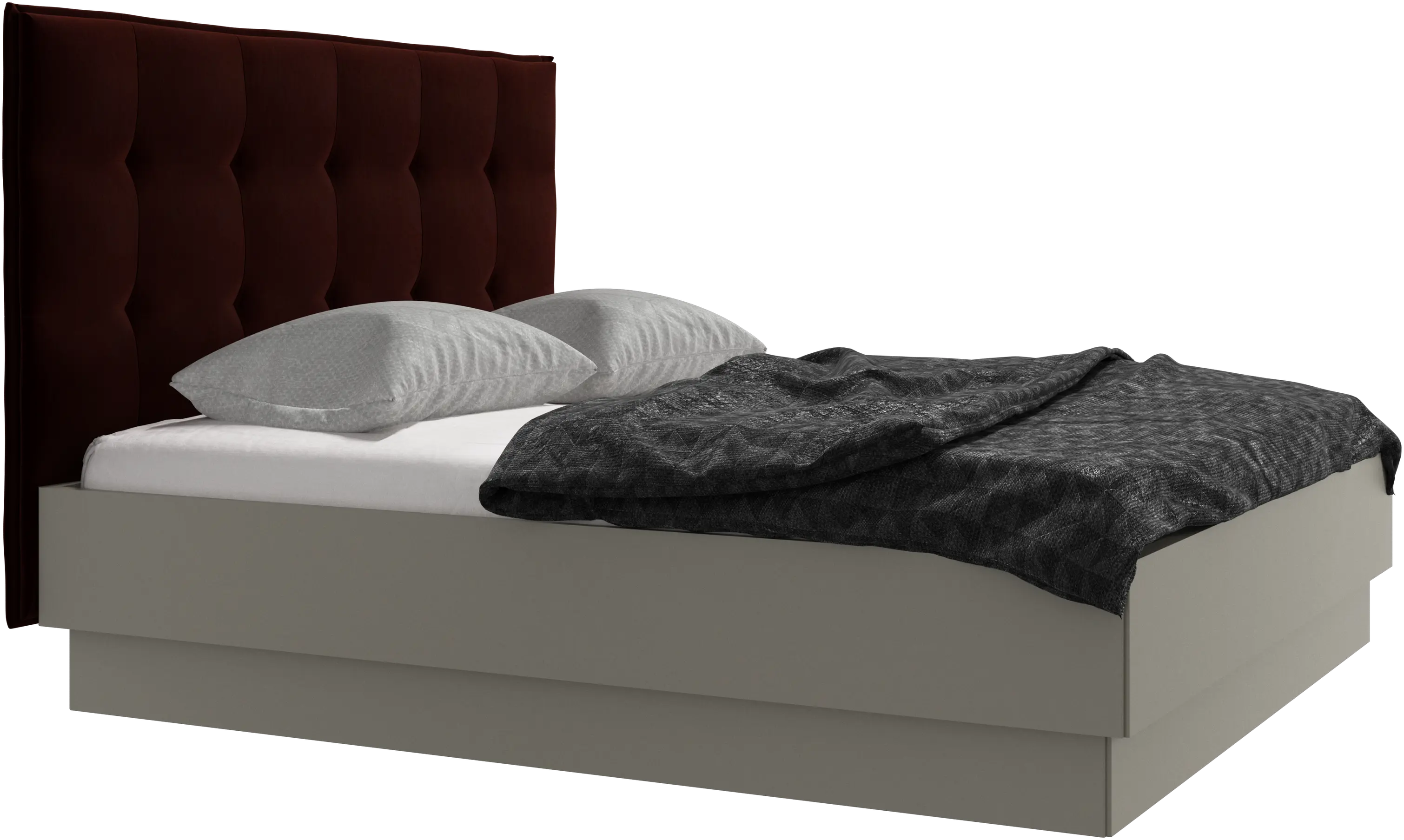 Lugano storage bed with lift-up frame and slats, excl. mattress