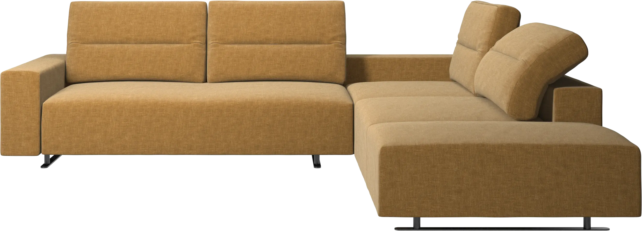 Hampton corner sofa with adjustable back and lounging unit