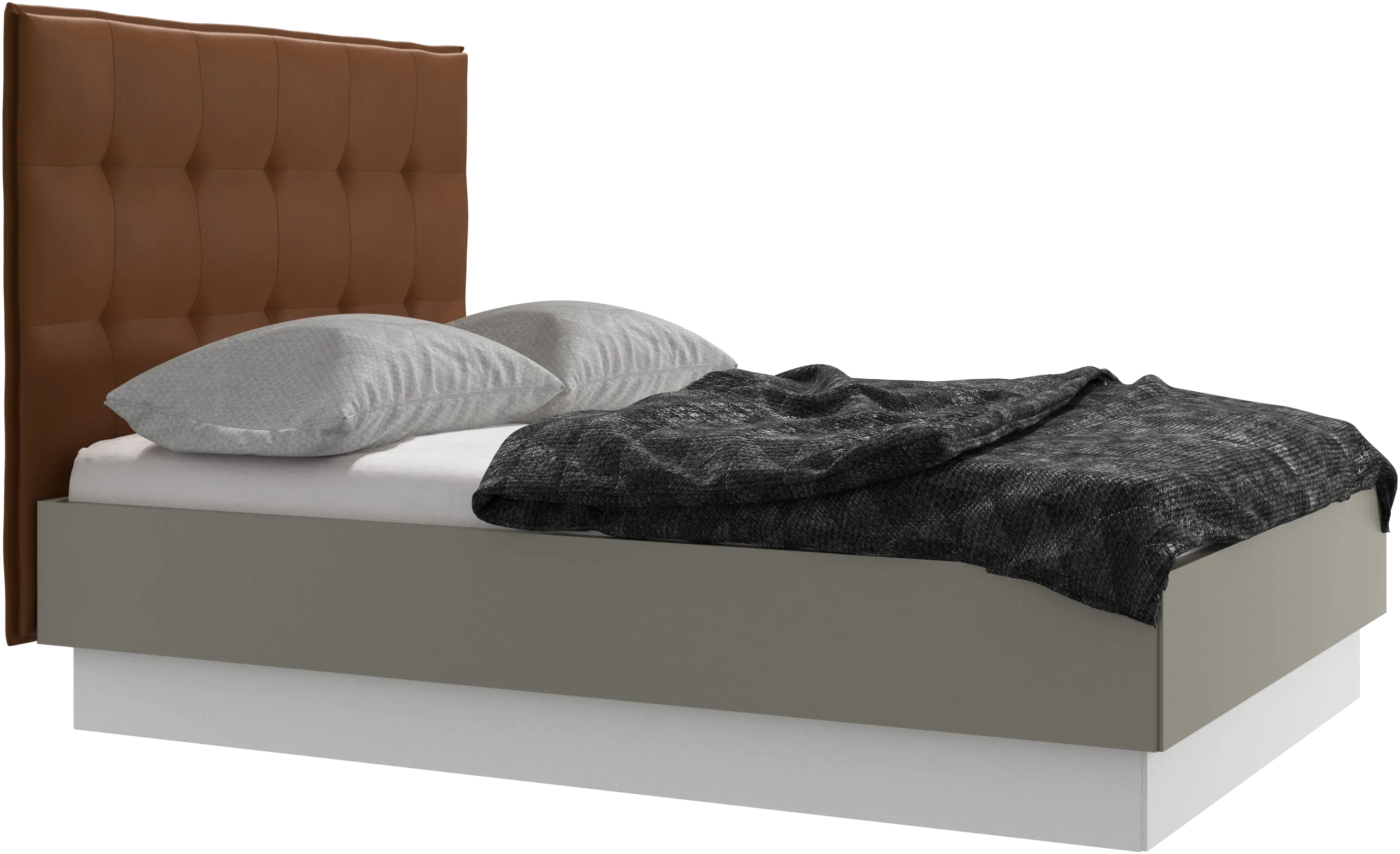 Lugano storage bed with lift-up frame and slats, excl. mattress