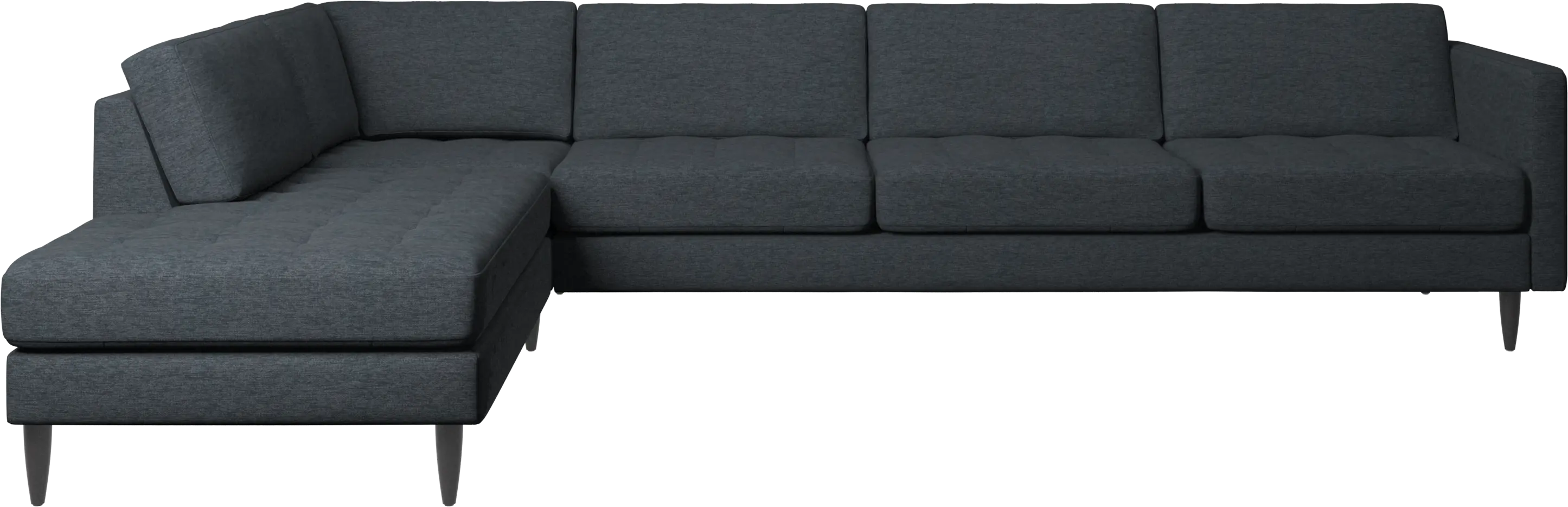 Osaka corner sofa with lounging unit, tufted seat