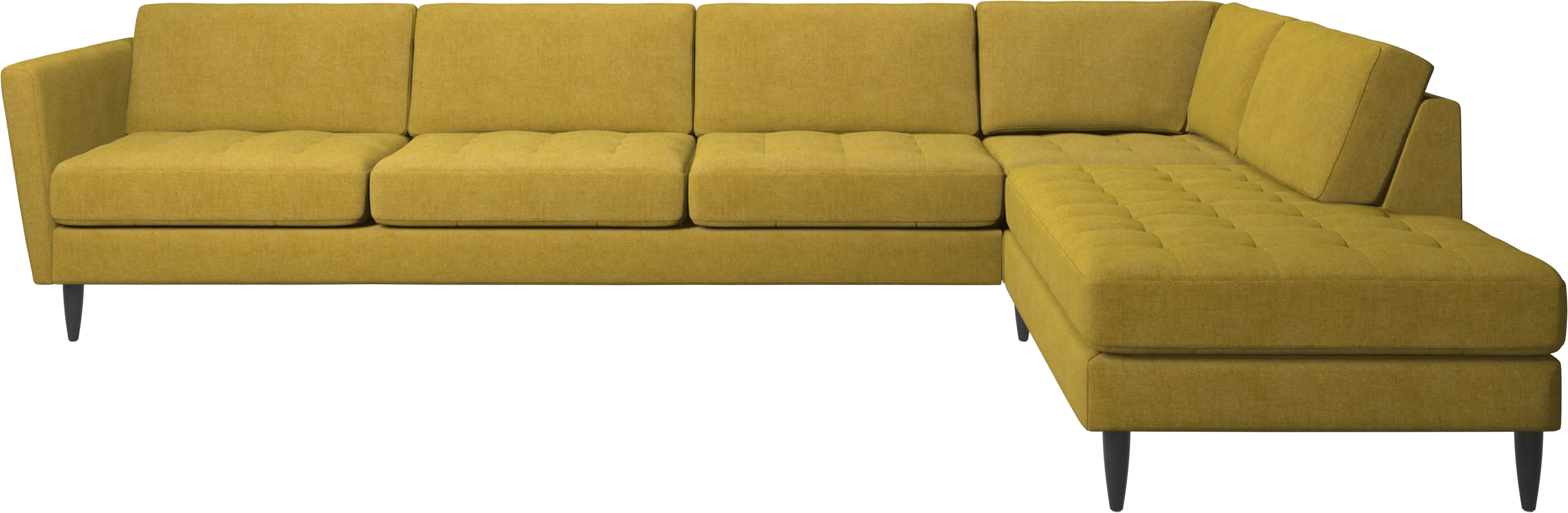 Osaka corner sofa with lounging unit, tufted seat