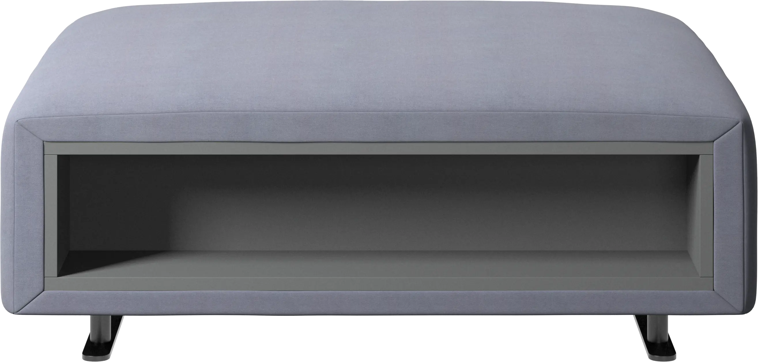 Hampton footstool with storage left and right sides