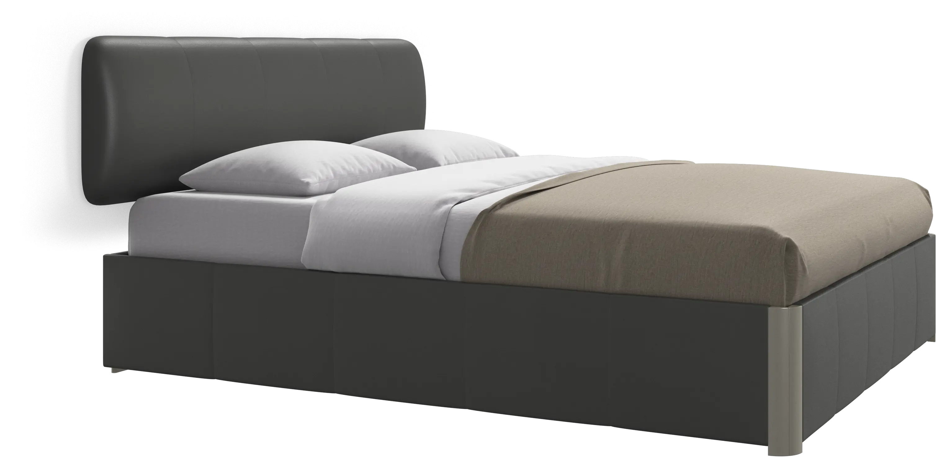 Element lit, tête de lit murale, avec lattes, excl. matelas