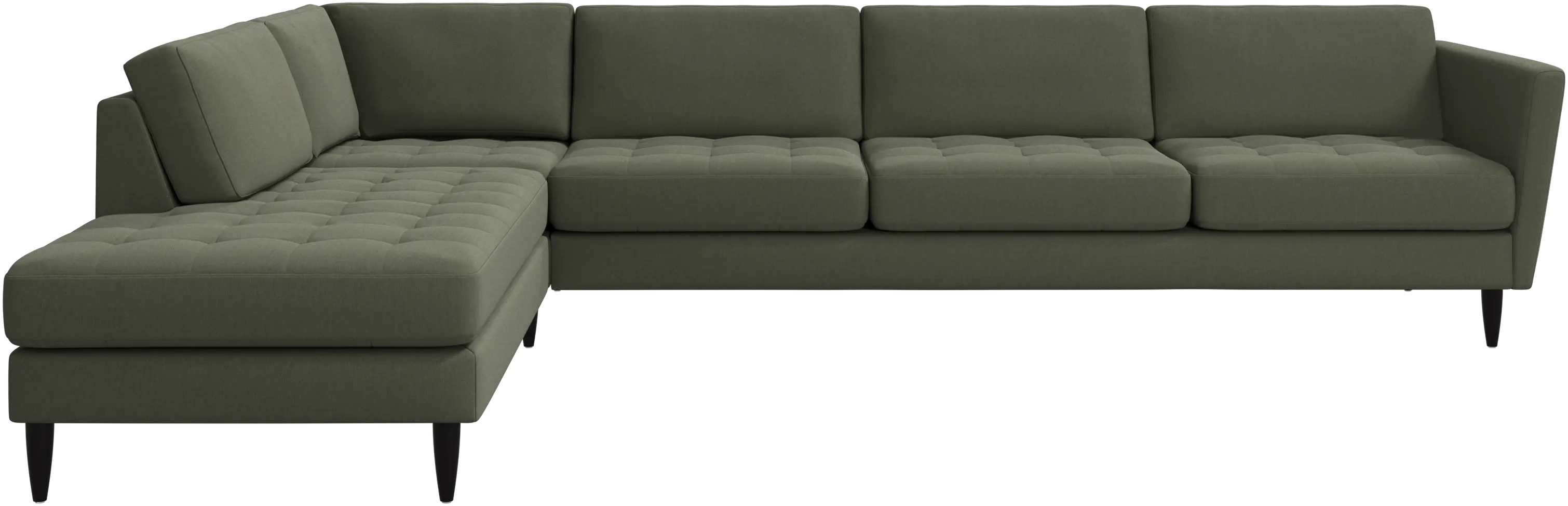 Osaka corner sofa with lounging unit, tufted seat