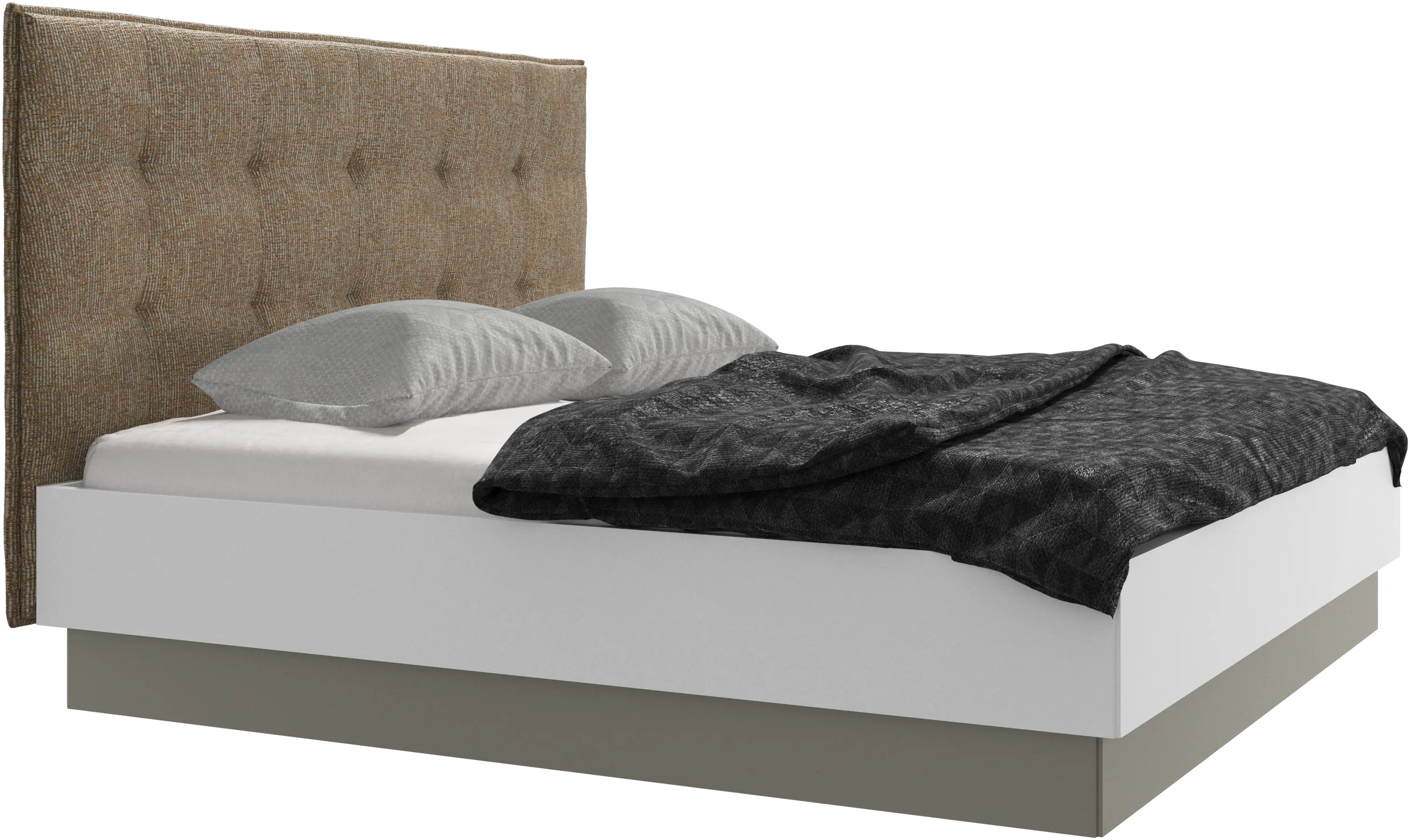 Lugano storage bed with lift-up frame and slats, excl. mattress