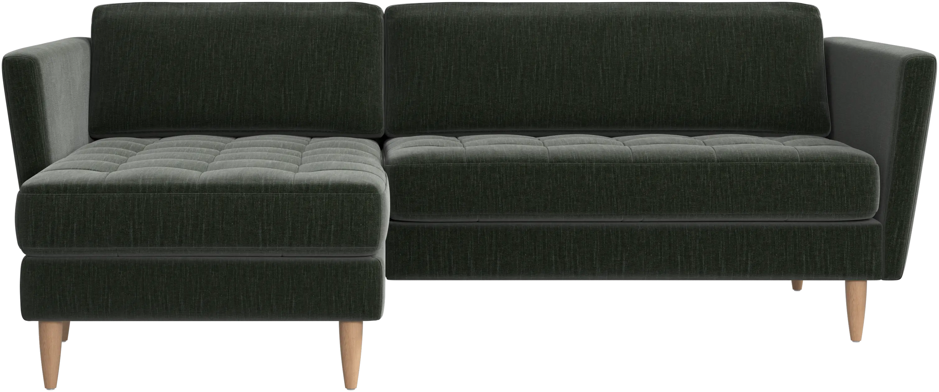Osaka sofa with resting unit, tufted seat