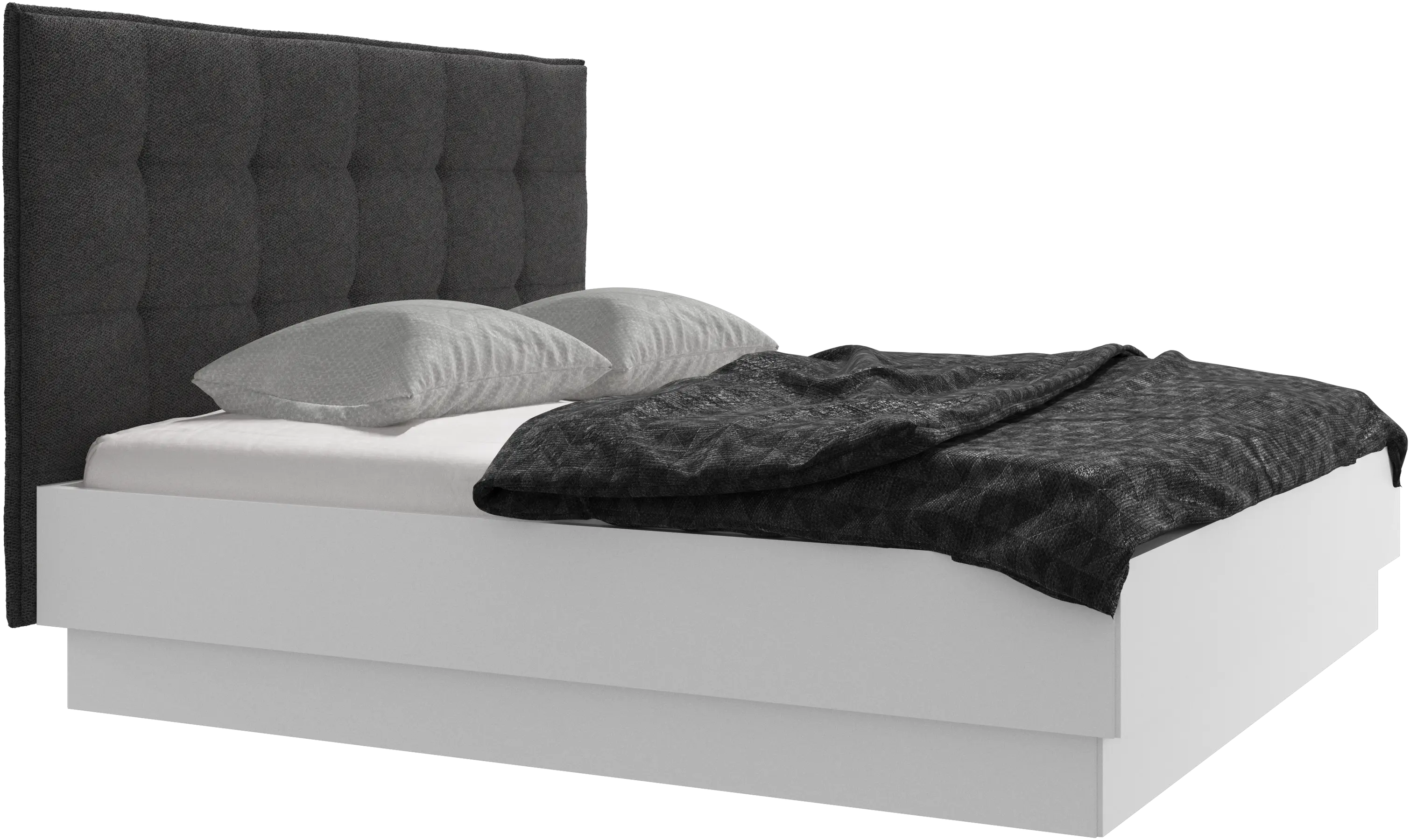 Lugano storage bed with lift-up frame and slats, excl. mattress