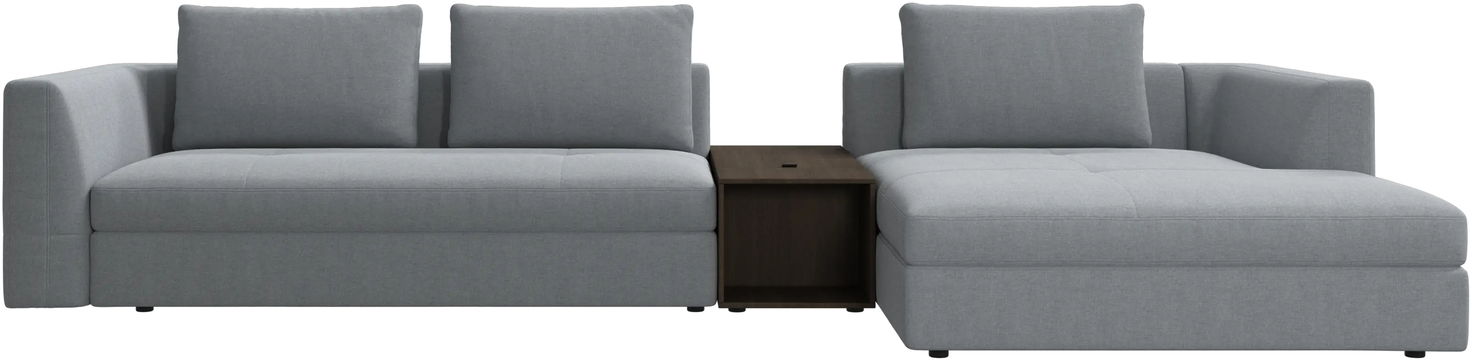 Bergamo chaise longue sofa with storage