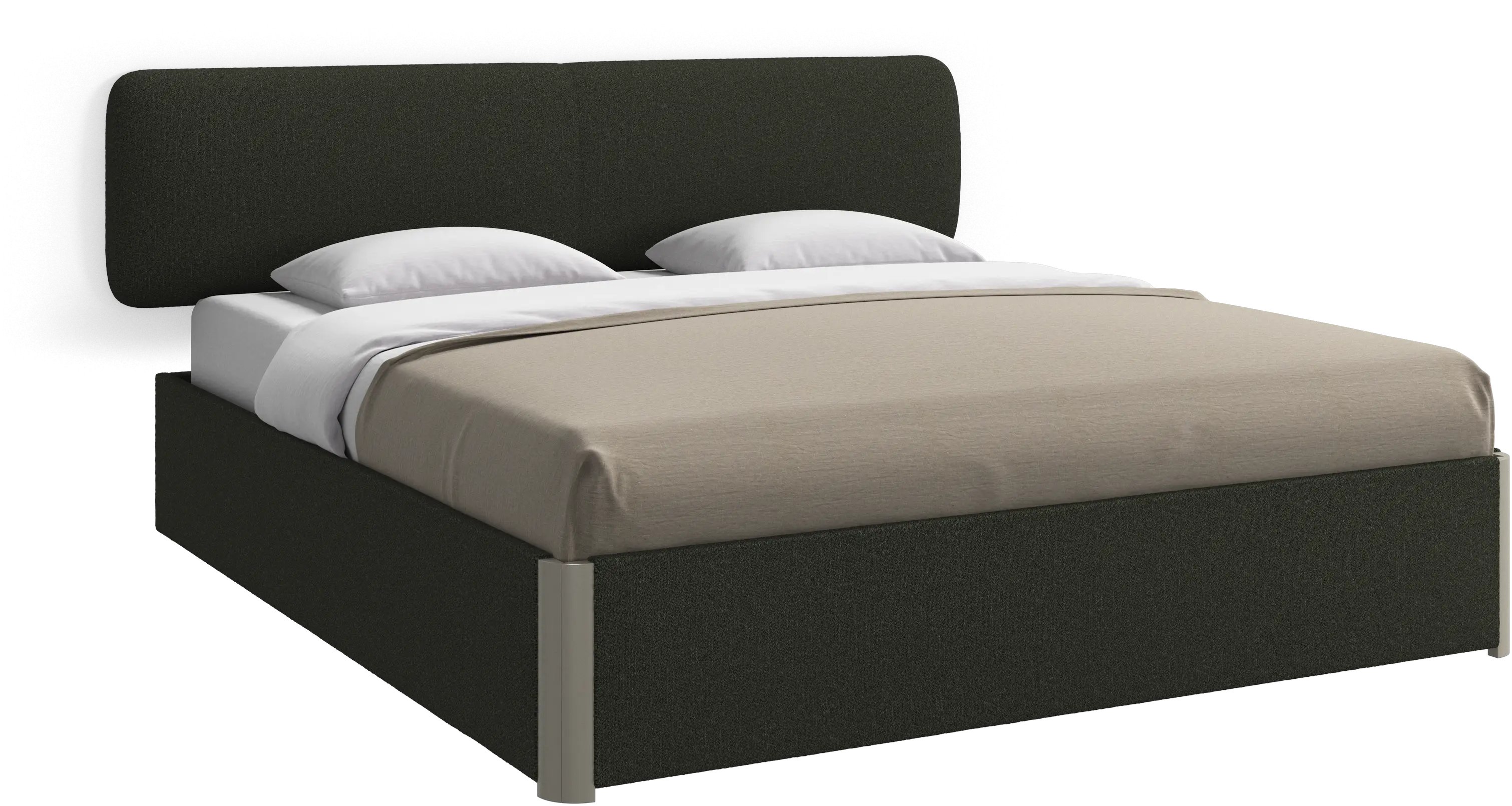 Element lit, tête de lit murale, avec lattes, excl. matelas