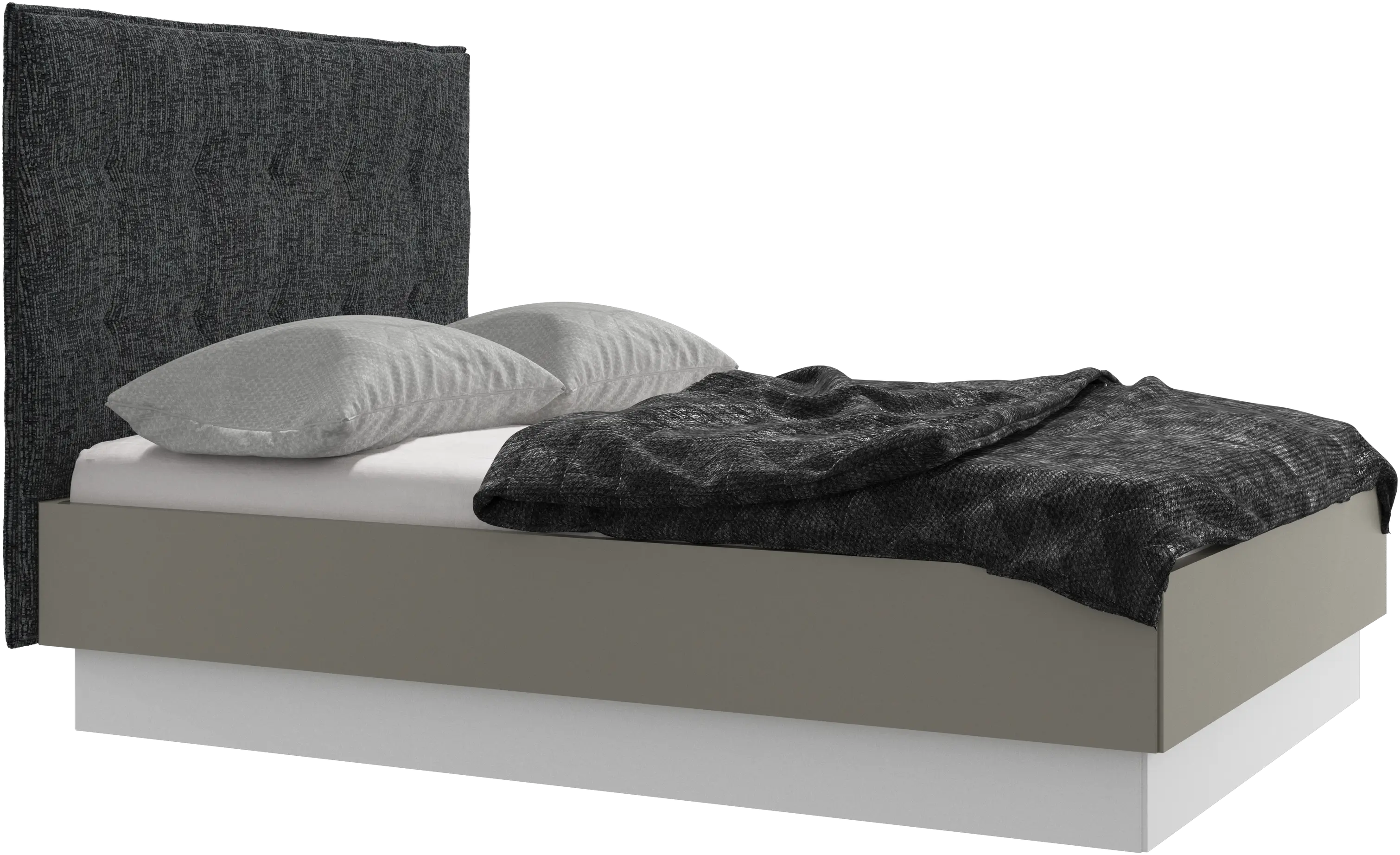 Cama con canapé Lugano, estructura elevable y tablado, no incluye colchón
