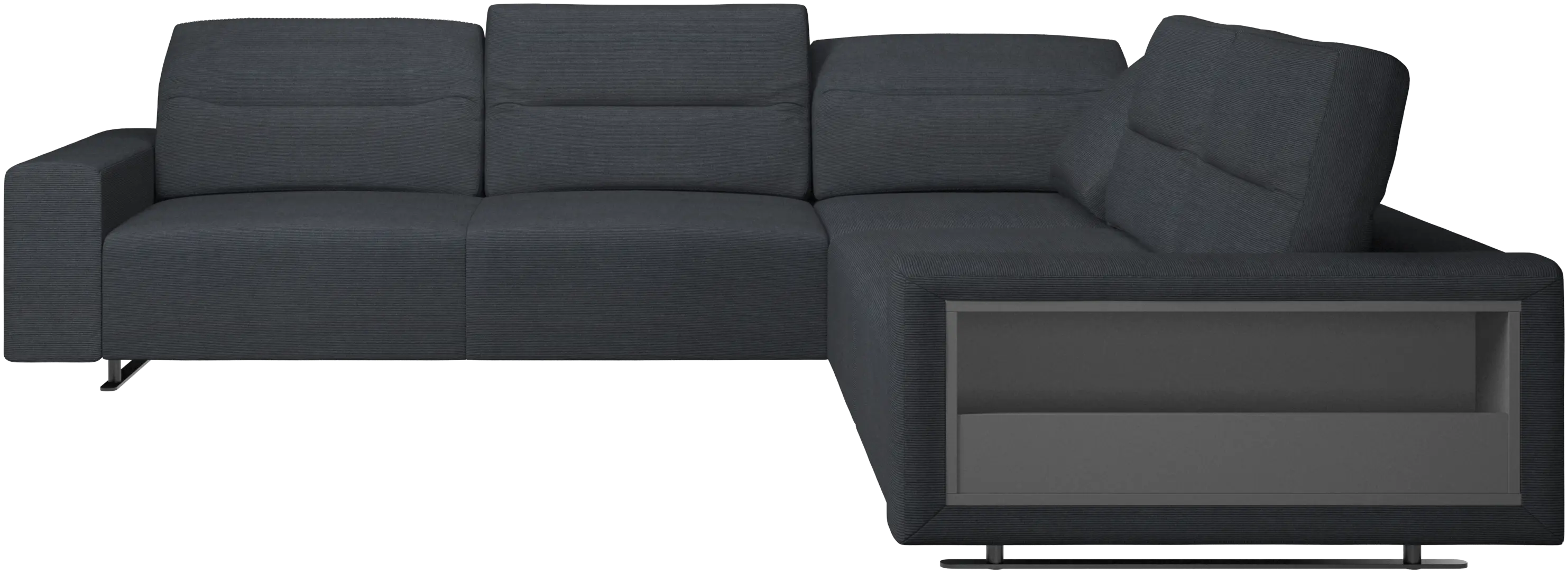 Hampton corner sofa with adjustable back and storage