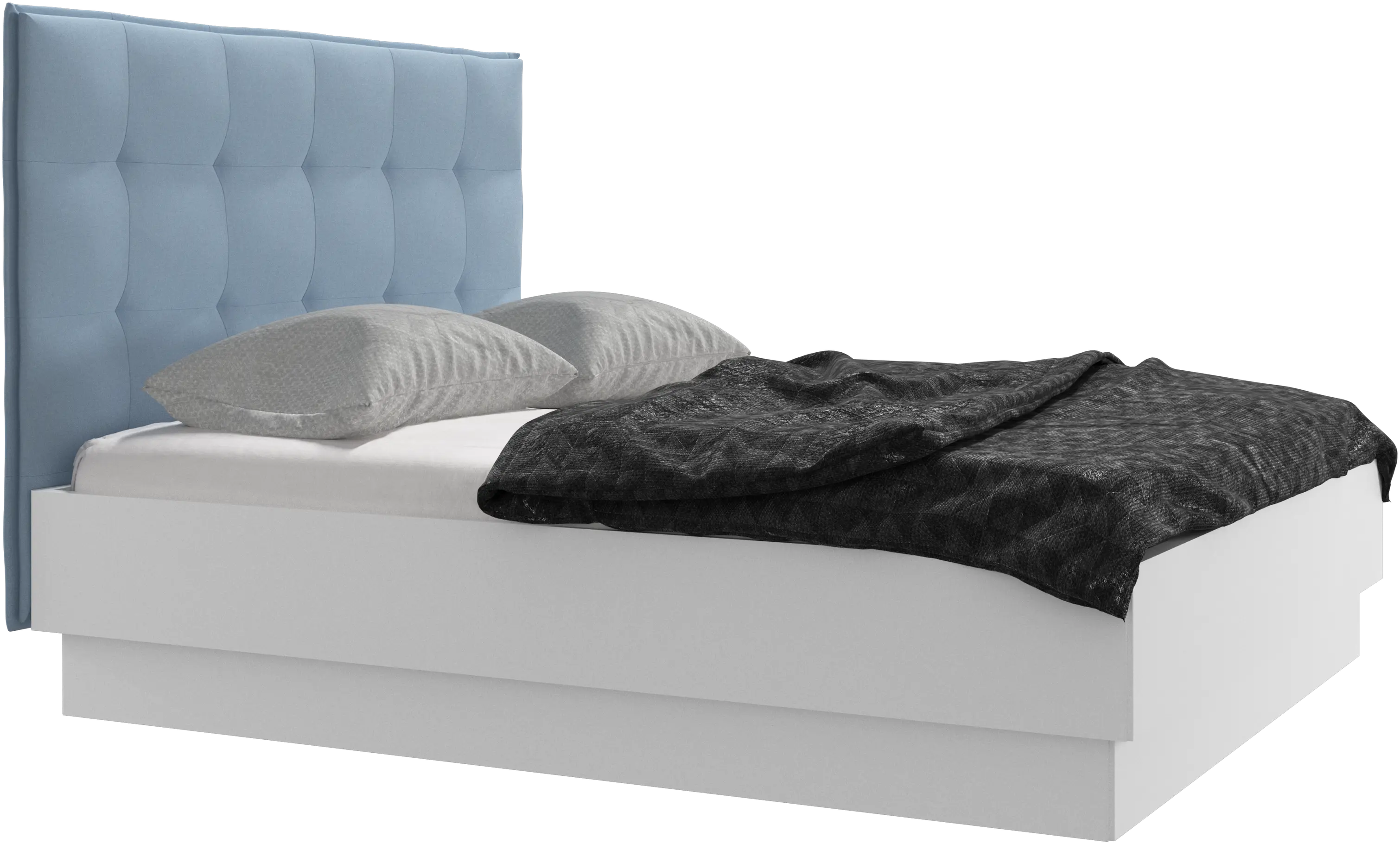 Lugano storage bed with lift-up frame and slats, excl. mattress