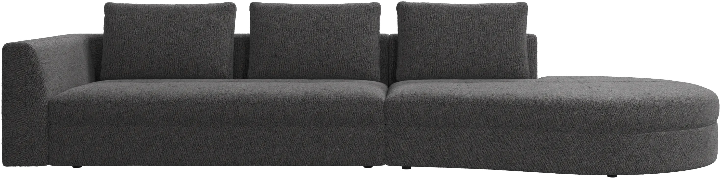 Bergamo sofa with round lounging unit,right