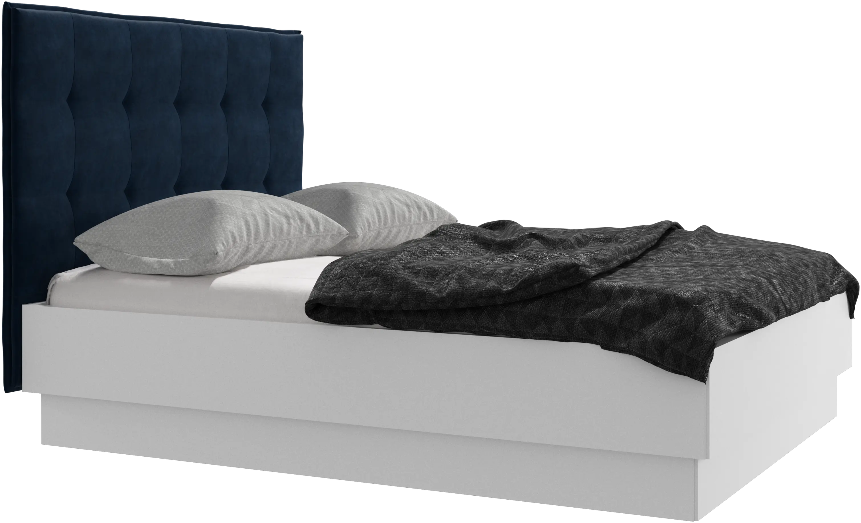 Lugano storage bed with lift-up frame and slats, excl. mattress