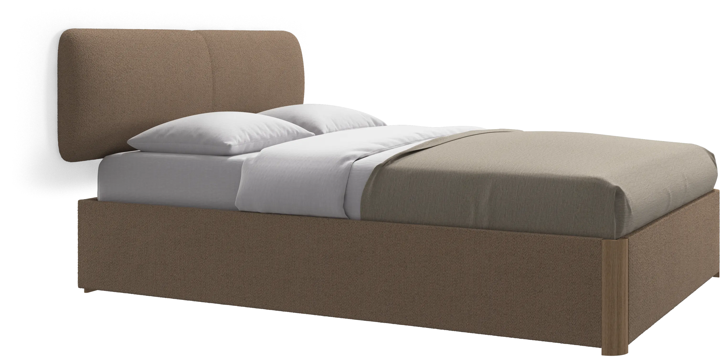 Element bed, wall-mounted headboard, with slats, excl. mattress