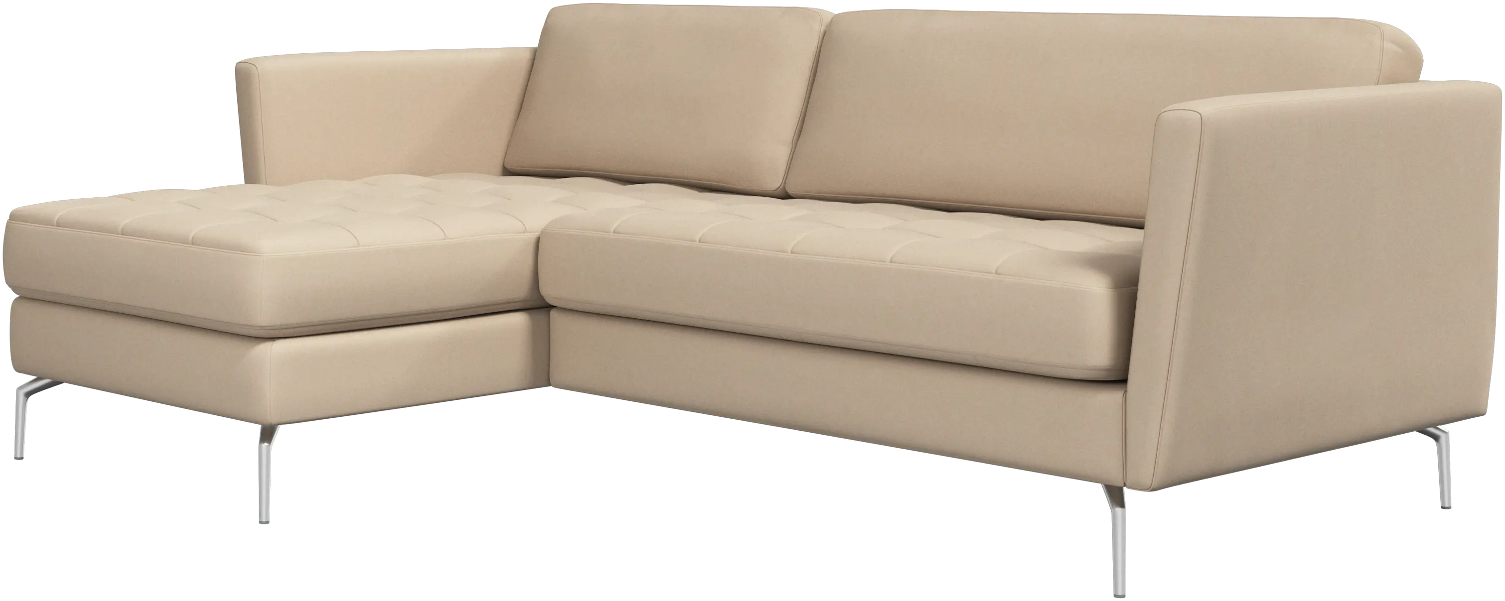 Osaka sofa with resting unit, tufted seat