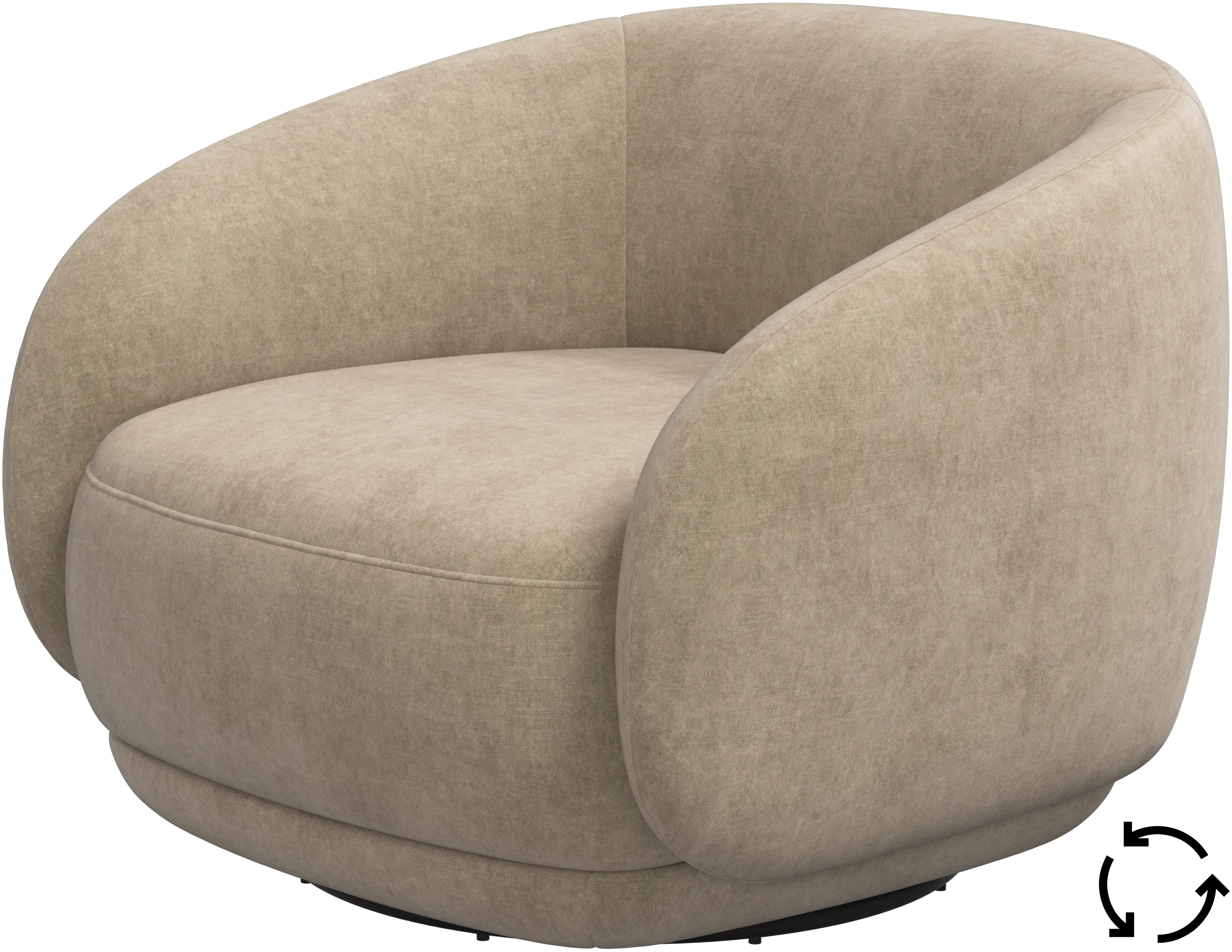 Bolzano armchair with swivel function