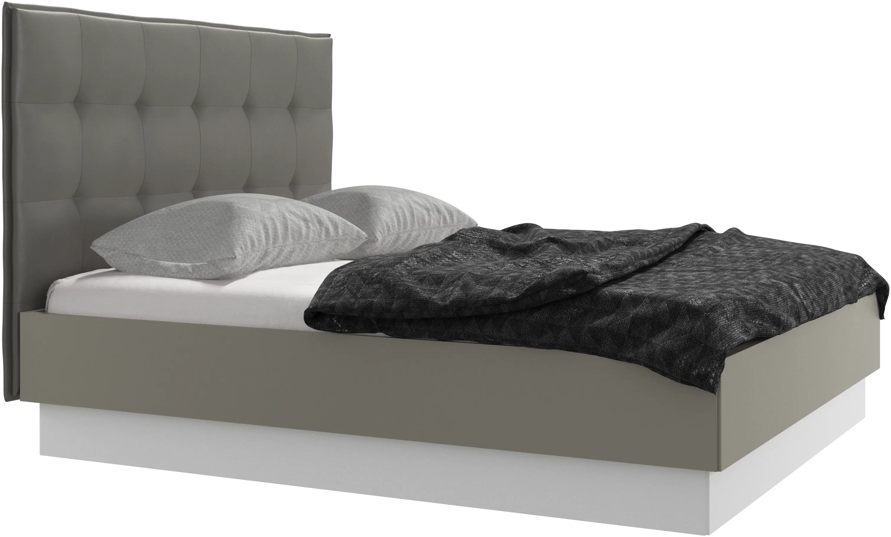 Lugano storage bed with lift-up frame and slats, excl. mattress