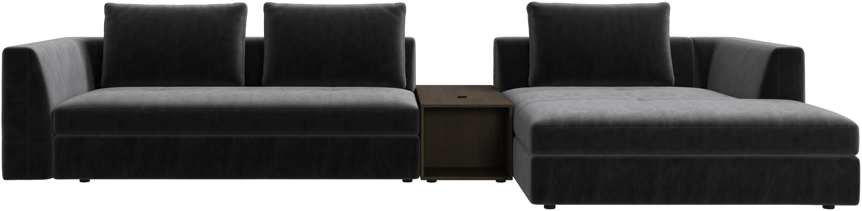 Bergamo chaise longue sofa with storage