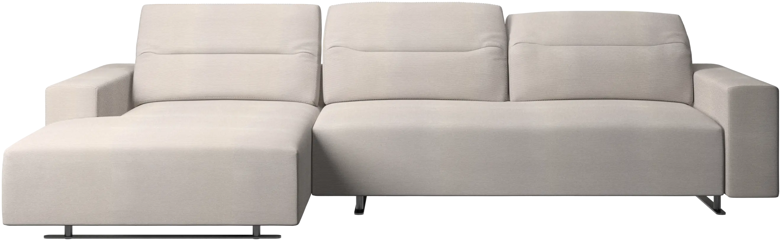 Hampton sofa with adjustable back and resting unit left side