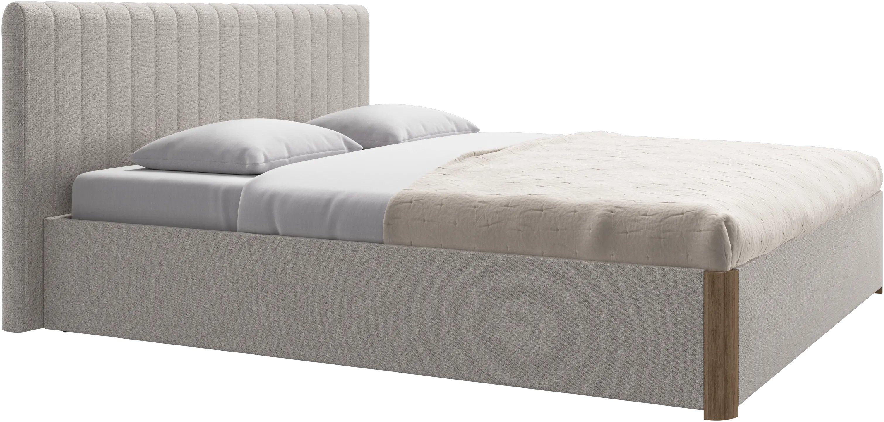 Element bed, bed-mounted headboard, with slats, excl. mattress