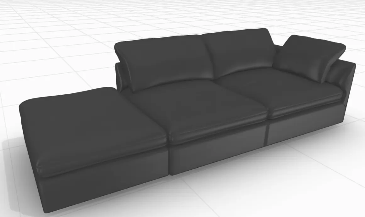 Sofas Milano右アームソファ・オットマン付き
