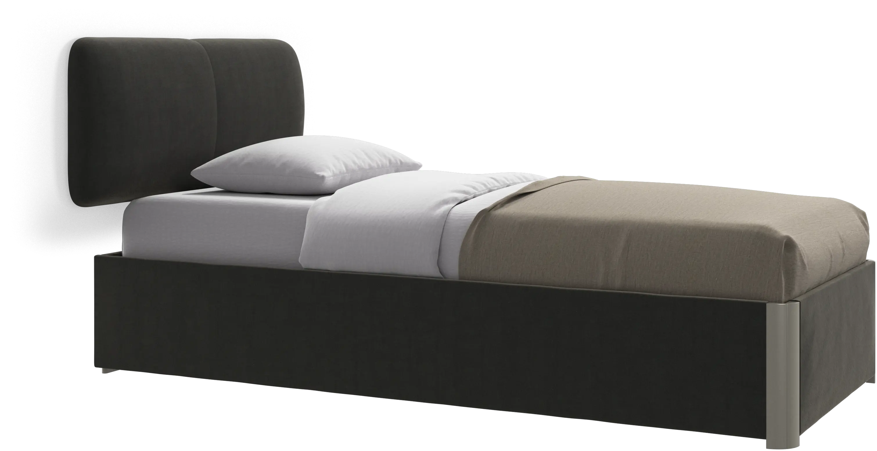 Element Bett, wandmontiertes Kopfteil, mit Lattenrost und Aufbewahrungslösung, exkl. Matratze