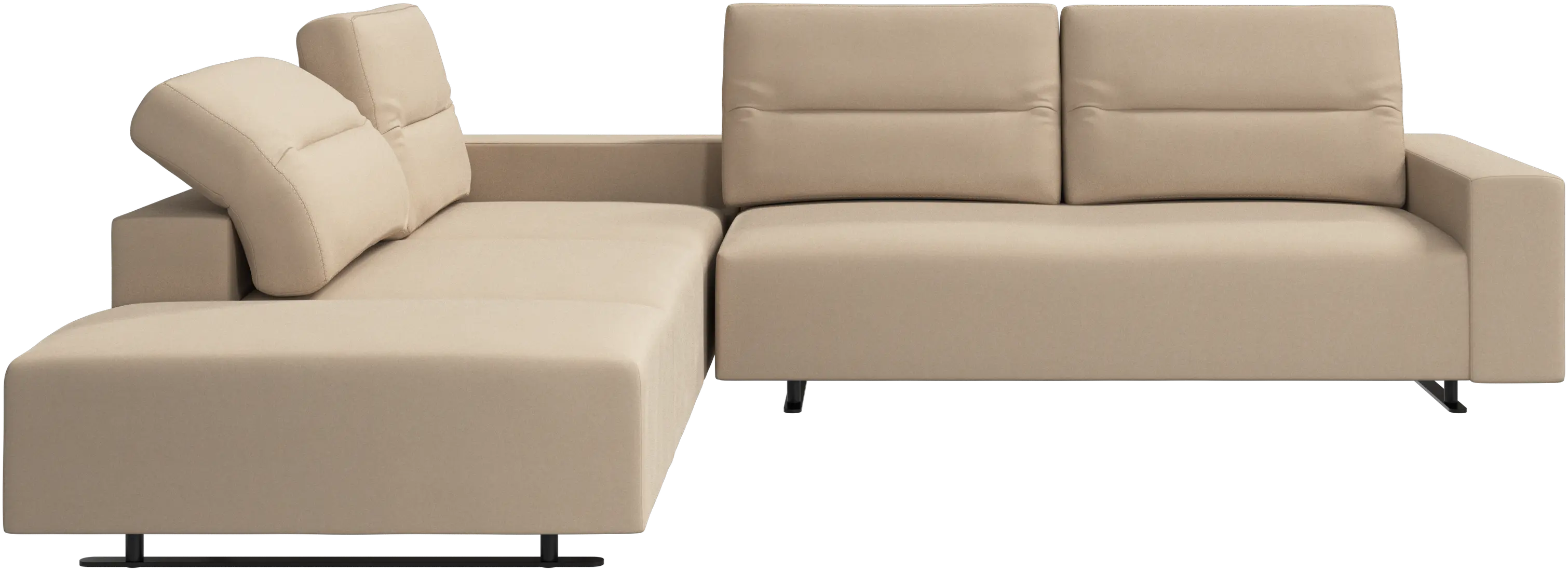 Hampton corner sofa with adjustable back and lounging unit
