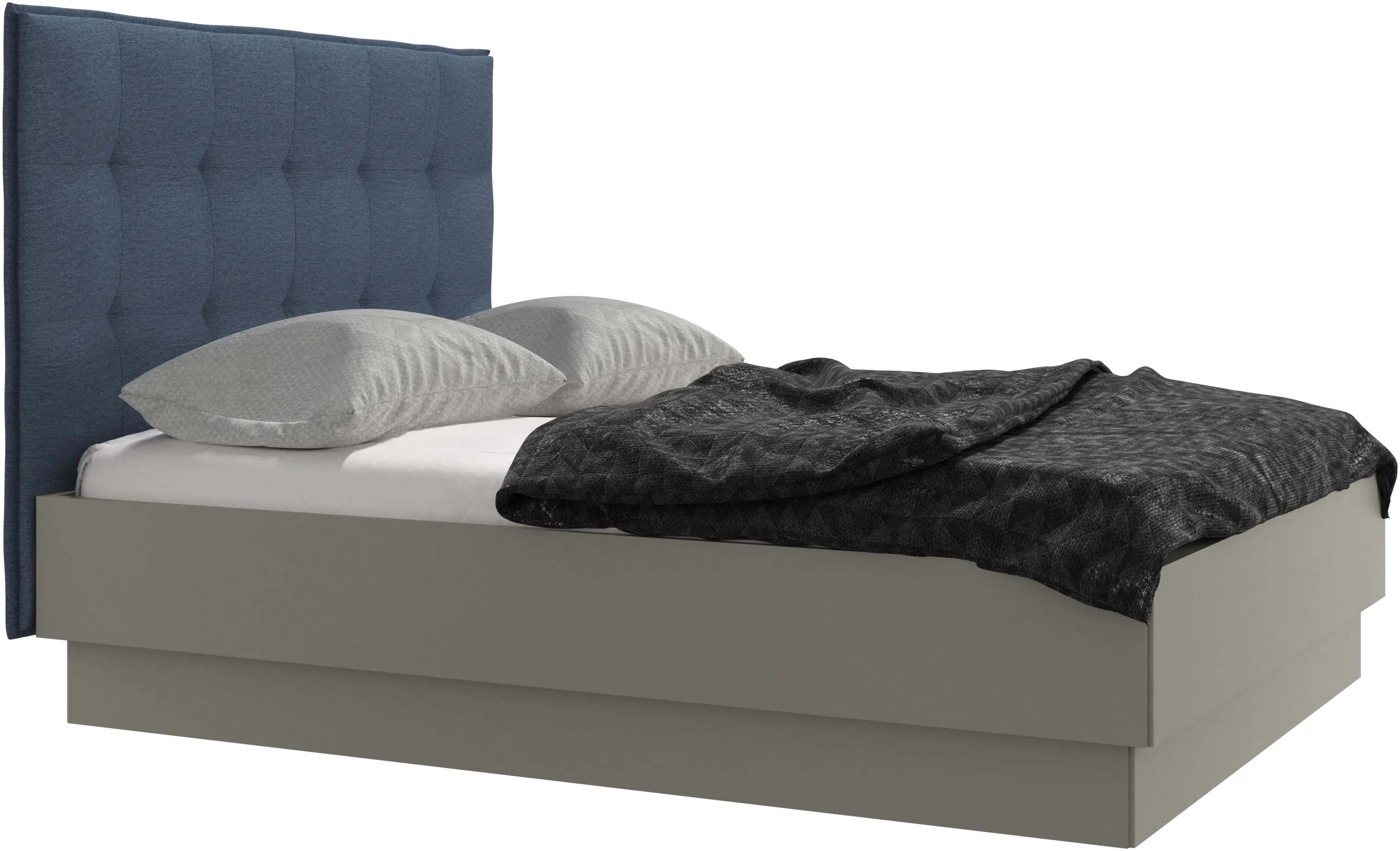 Lugano storage bed with lift-up frame and slats, excl. mattress