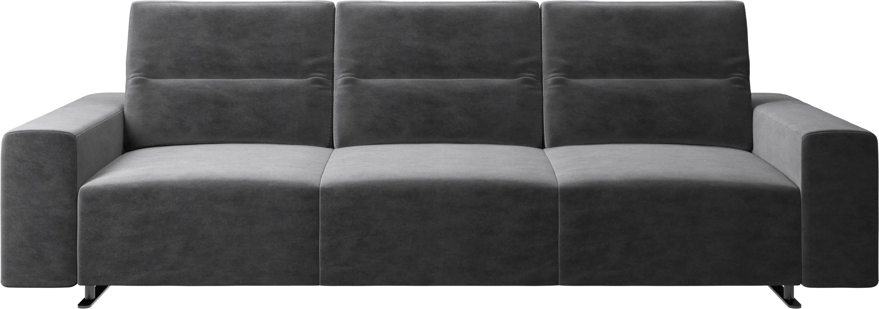 Hampton sofa with adjustable back and storage on the right side