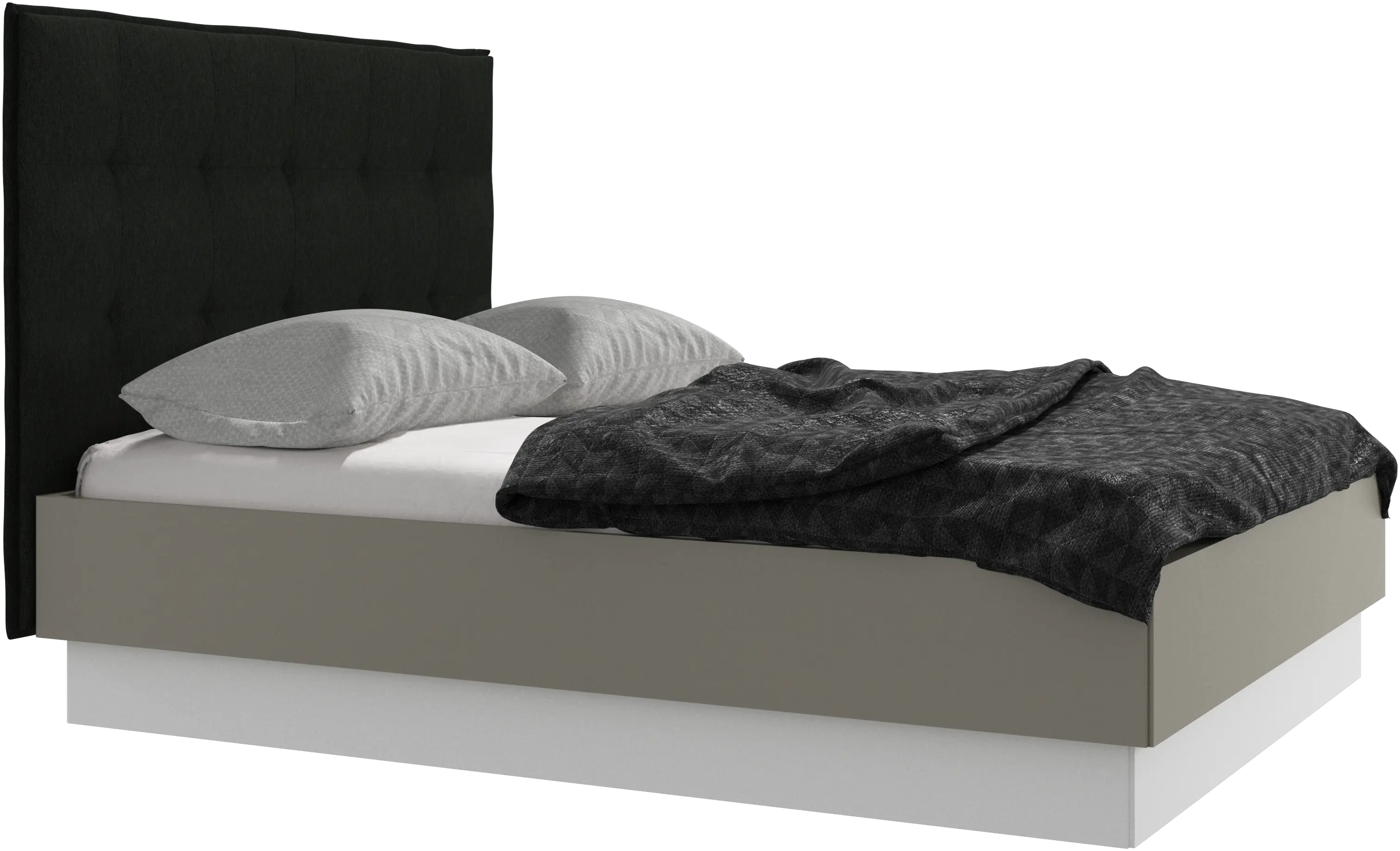 Lugano storage bed with lift-up frame and slats, excl. mattress