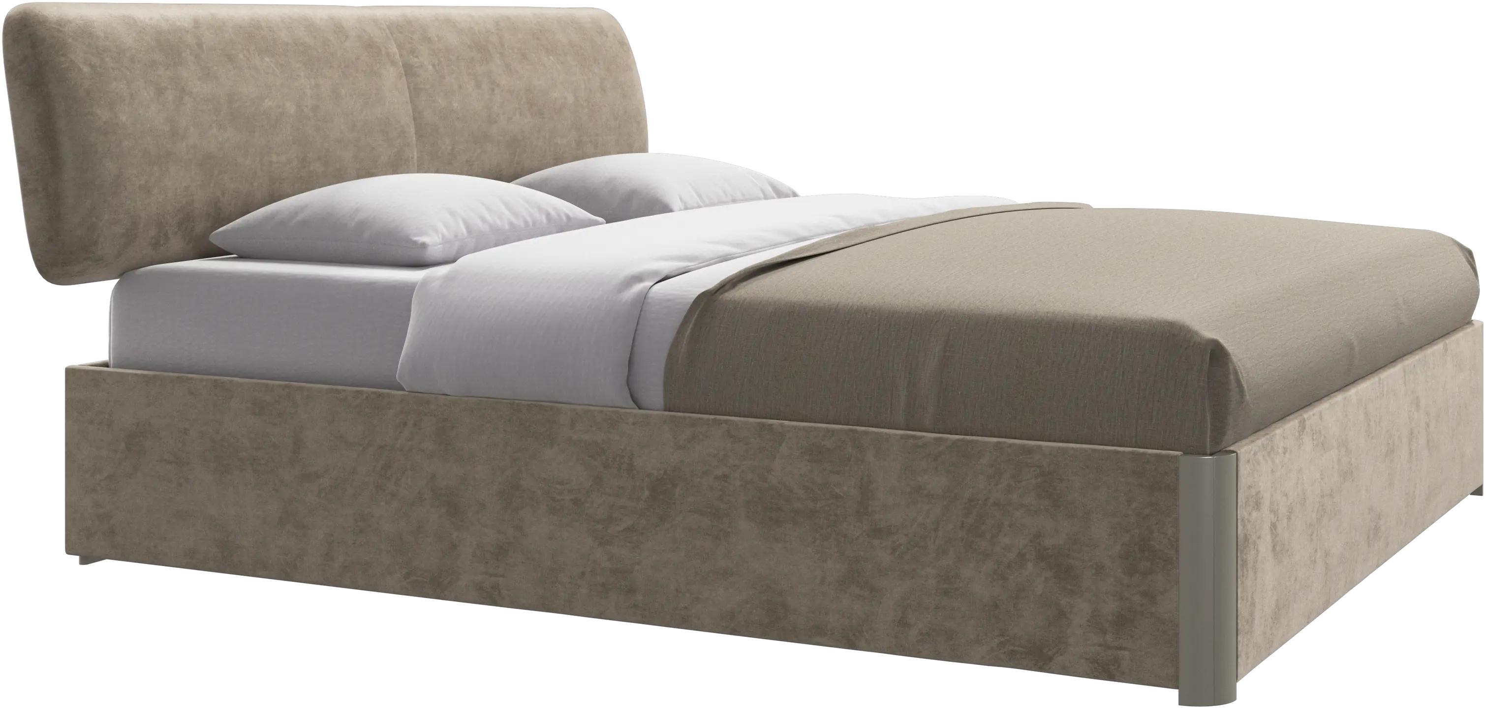 Element bed, bed-mounted headboard, with slats, excl. mattress