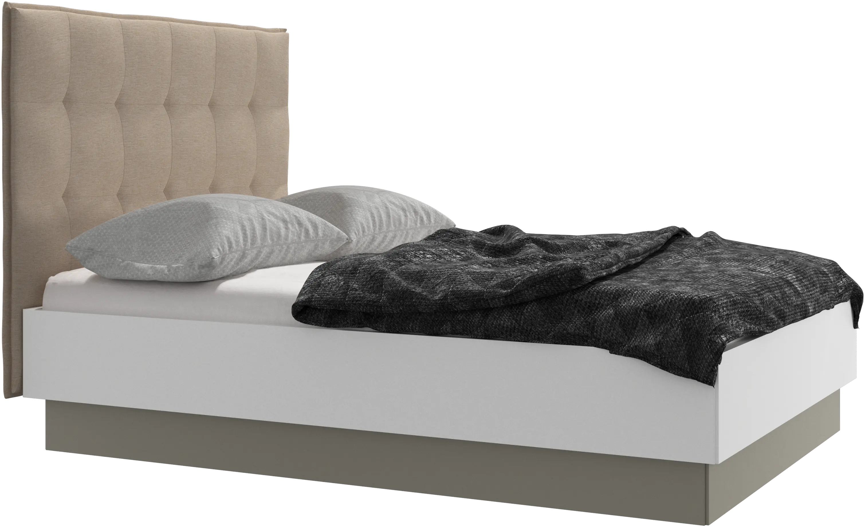 Lugano storage bed with lift-up frame and slats, excl. mattress