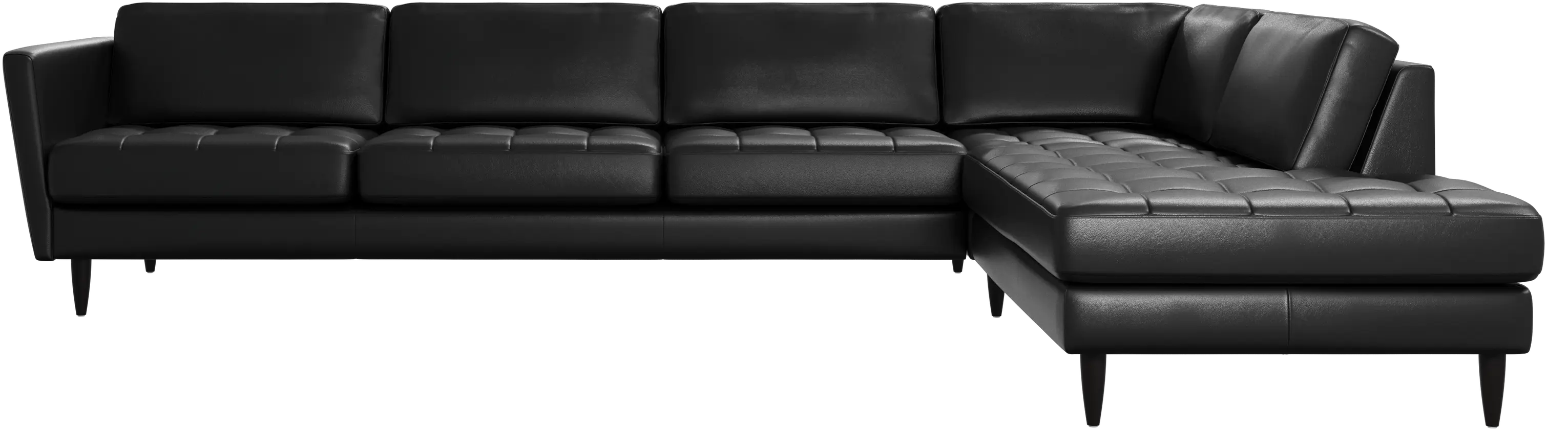 Osaka corner sofa with lounging unit, tufted seat