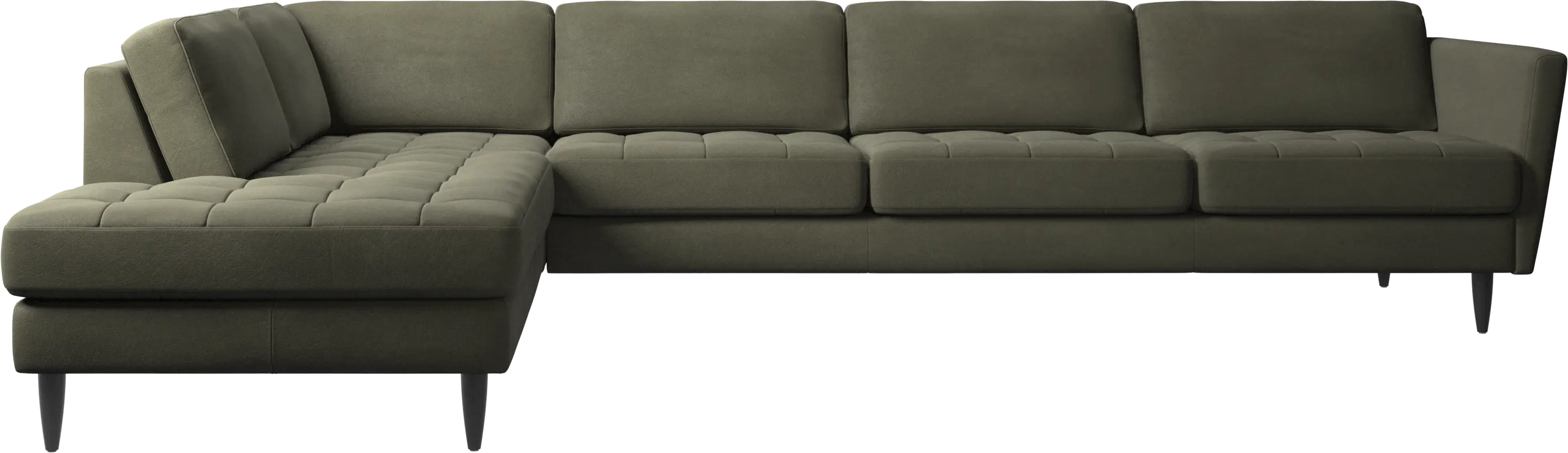 Osaka corner sofa with lounging unit, tufted seat
