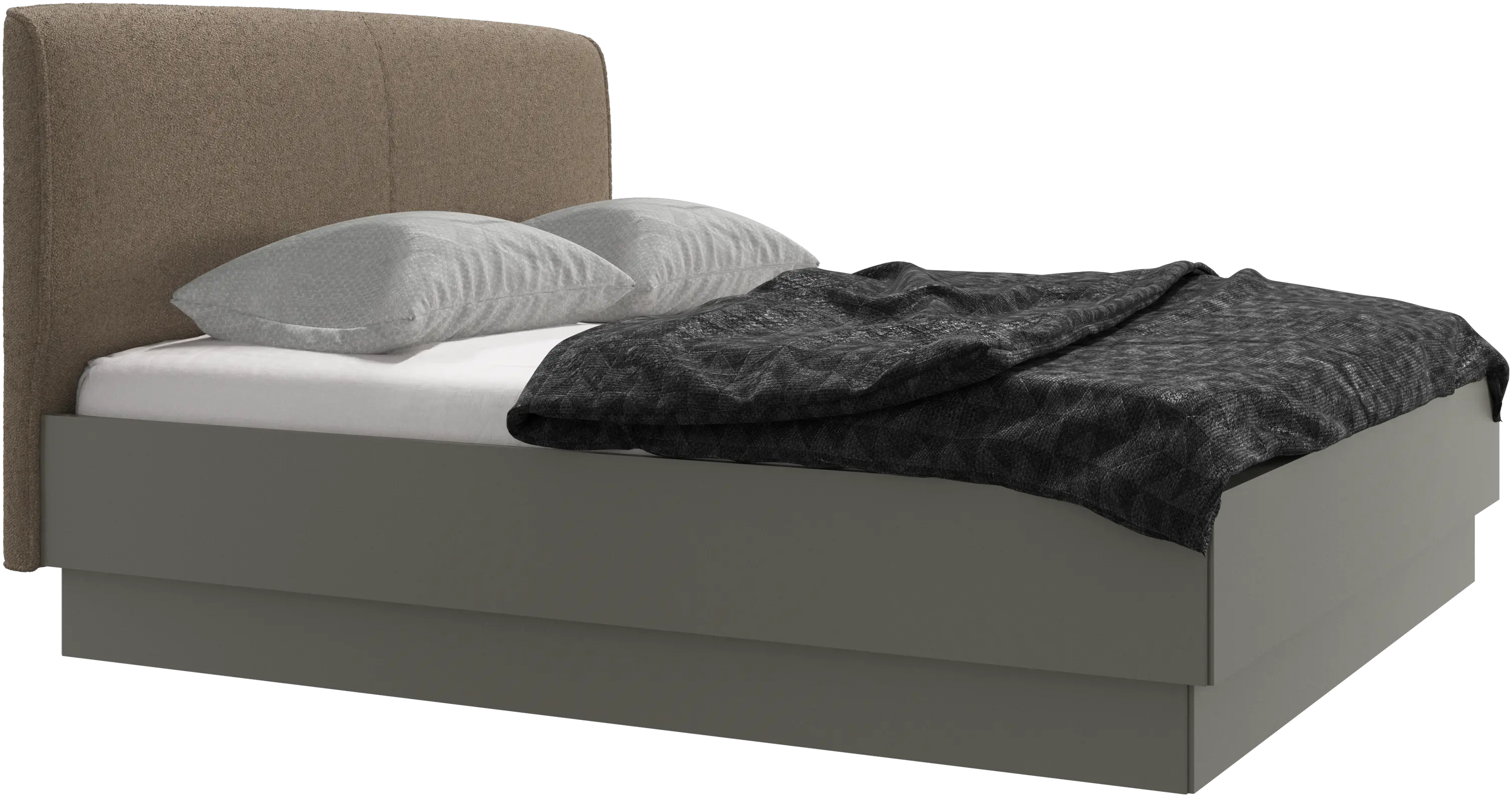 Houston, upholstered bed with storage